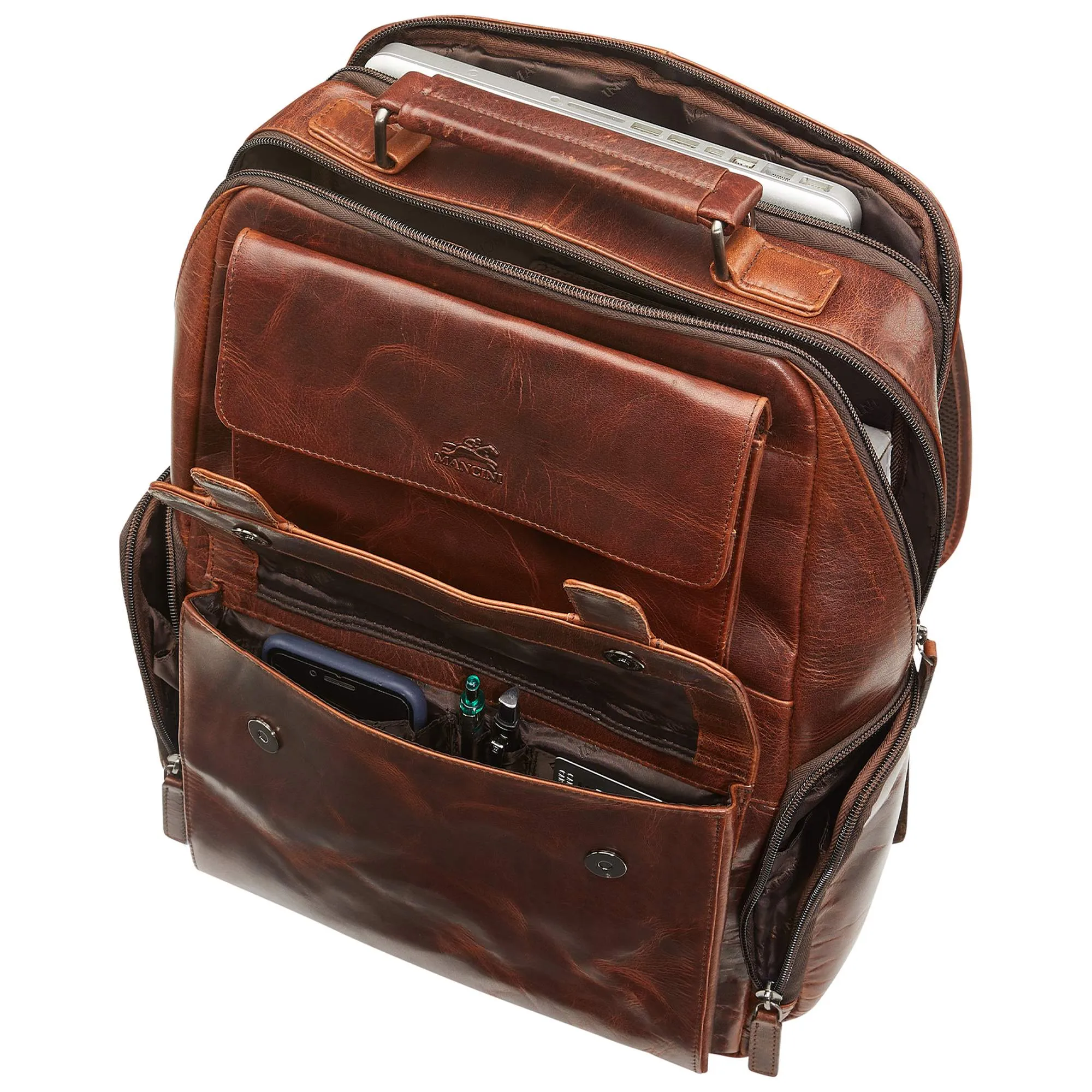 Mancini Backpack with RFID Secure Pocket for 15.6” Laptop