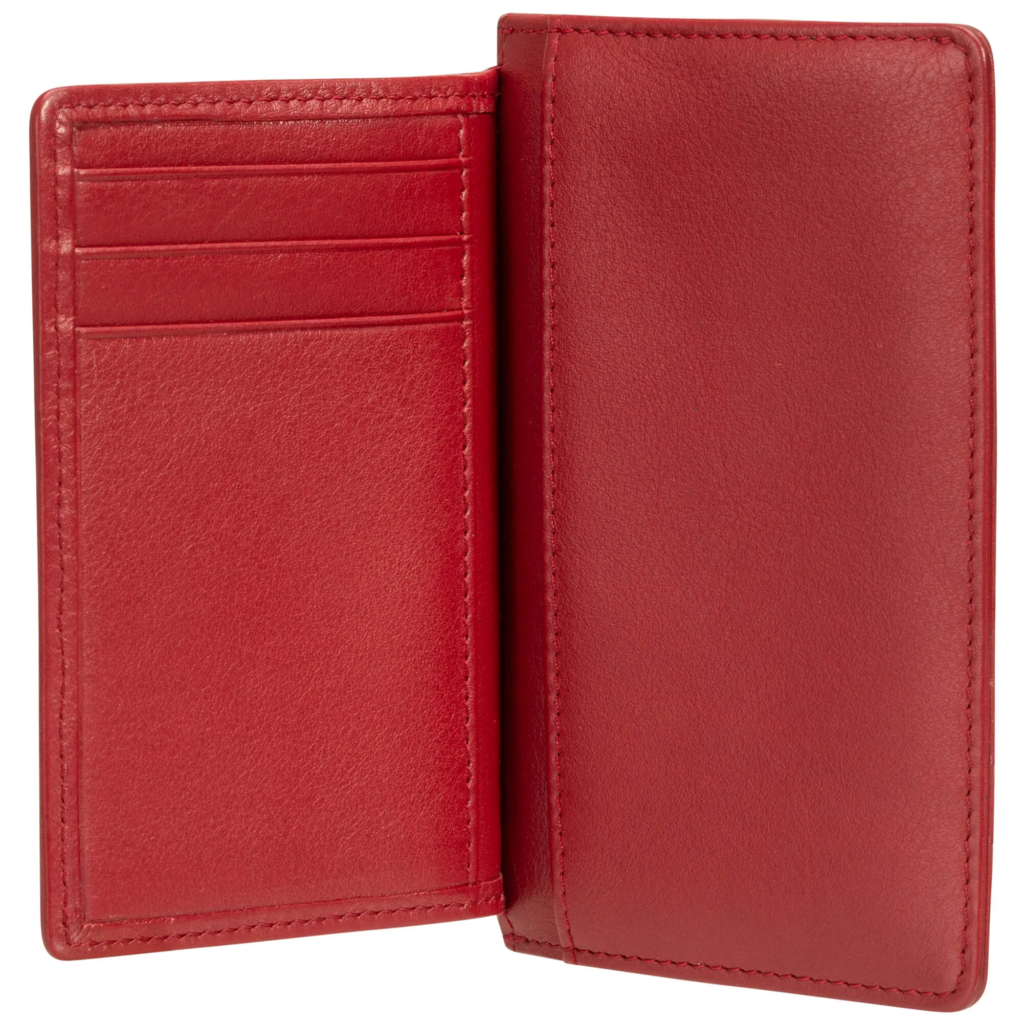 Mancini Basket Weave RFID Secure Card Case and Coin Pocket