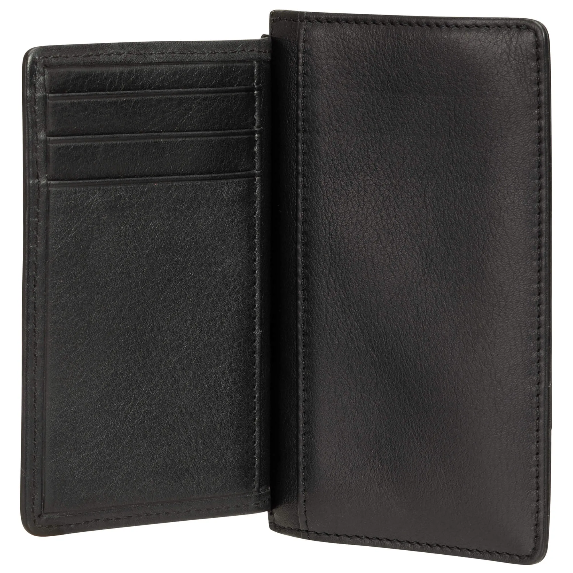 Mancini Basket Weave RFID Secure Card Case and Coin Pocket