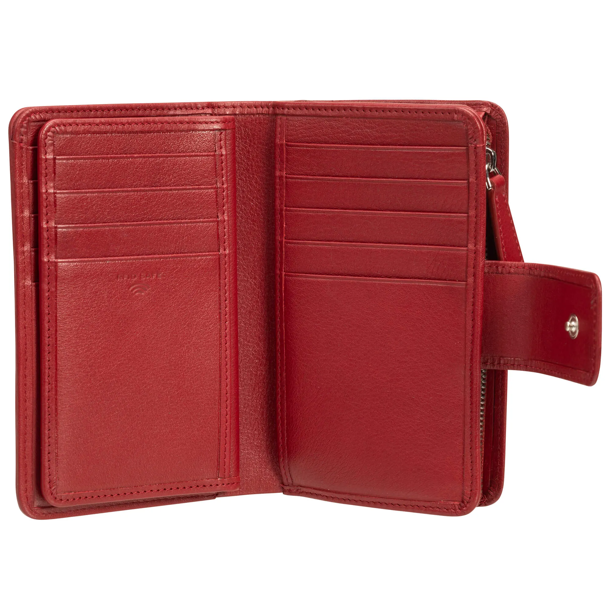 Mancini Basket Weave RFID Secure Medium Clutch Wallet