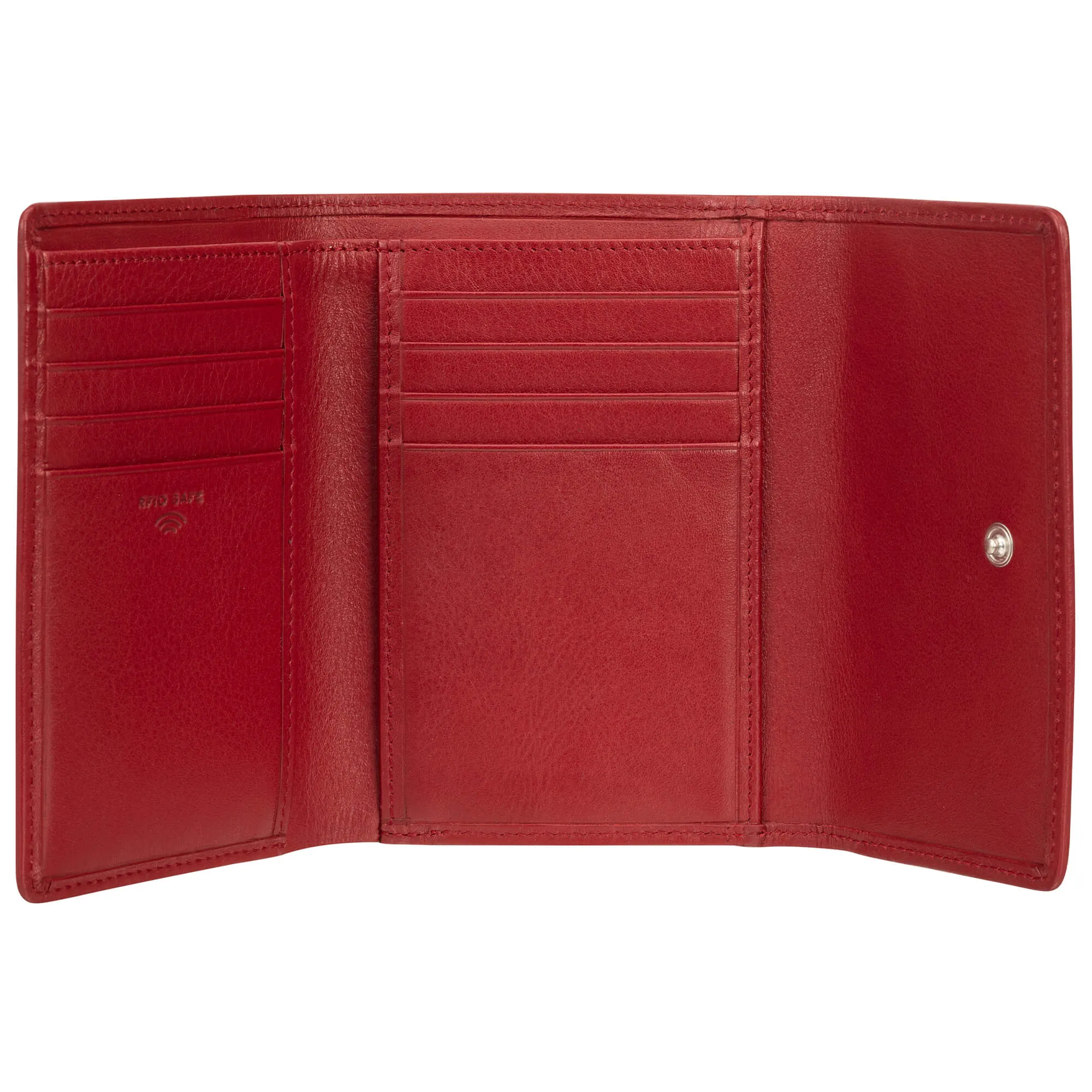 Mancini Basket Weave RFID Secure Medium Clutch Wallet