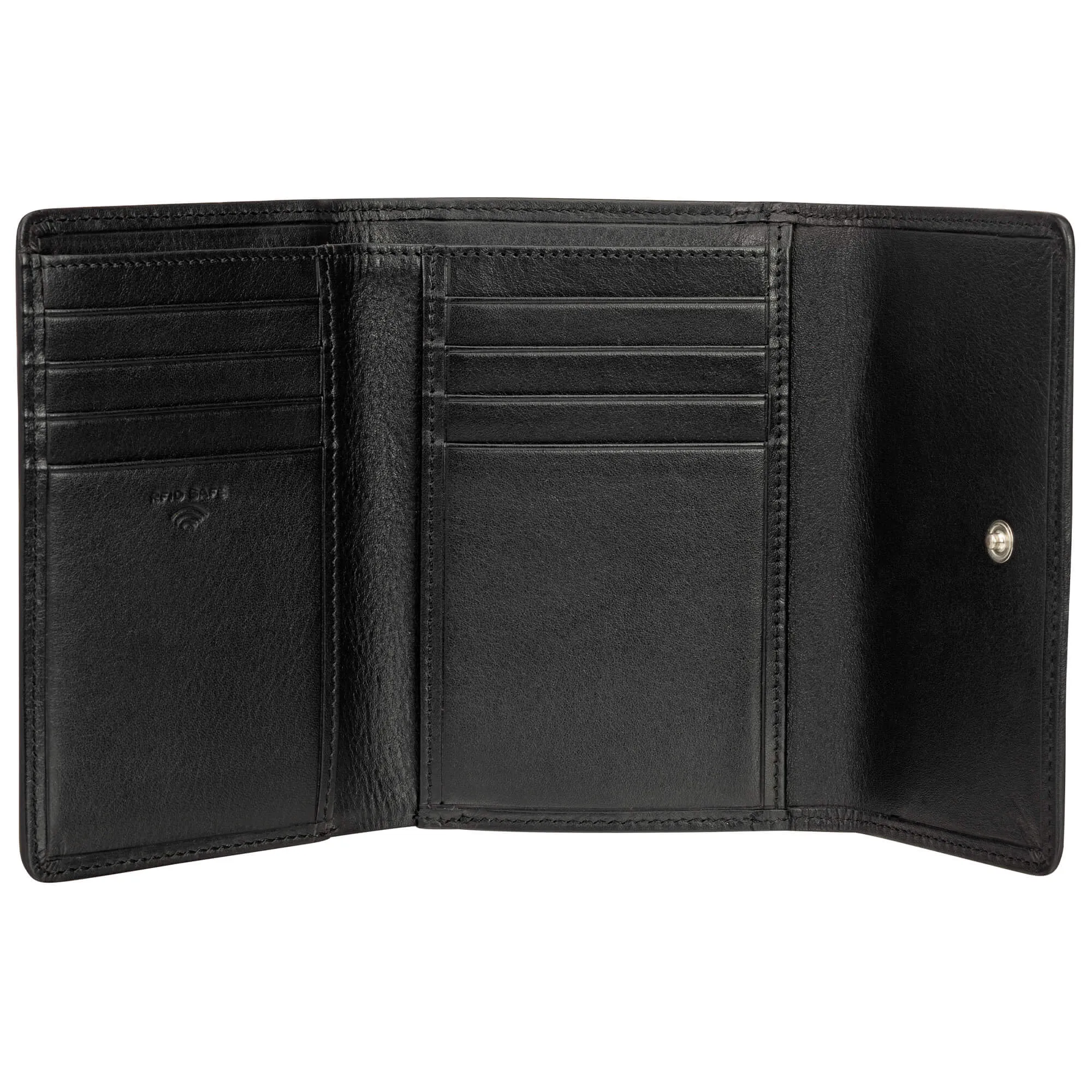 Mancini Basket Weave RFID Secure Medium Clutch Wallet