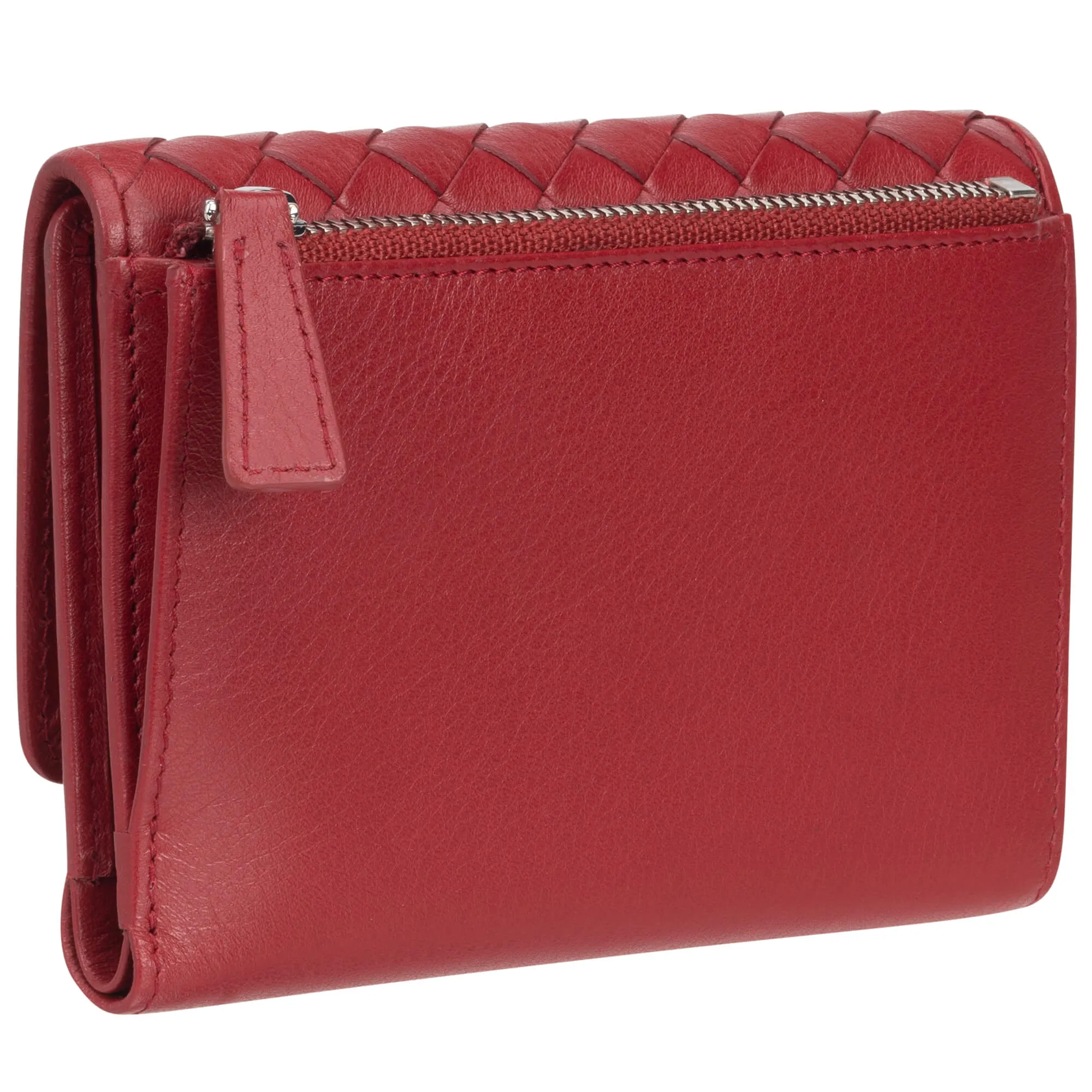 Mancini Basket Weave RFID Secure Medium Clutch Wallet