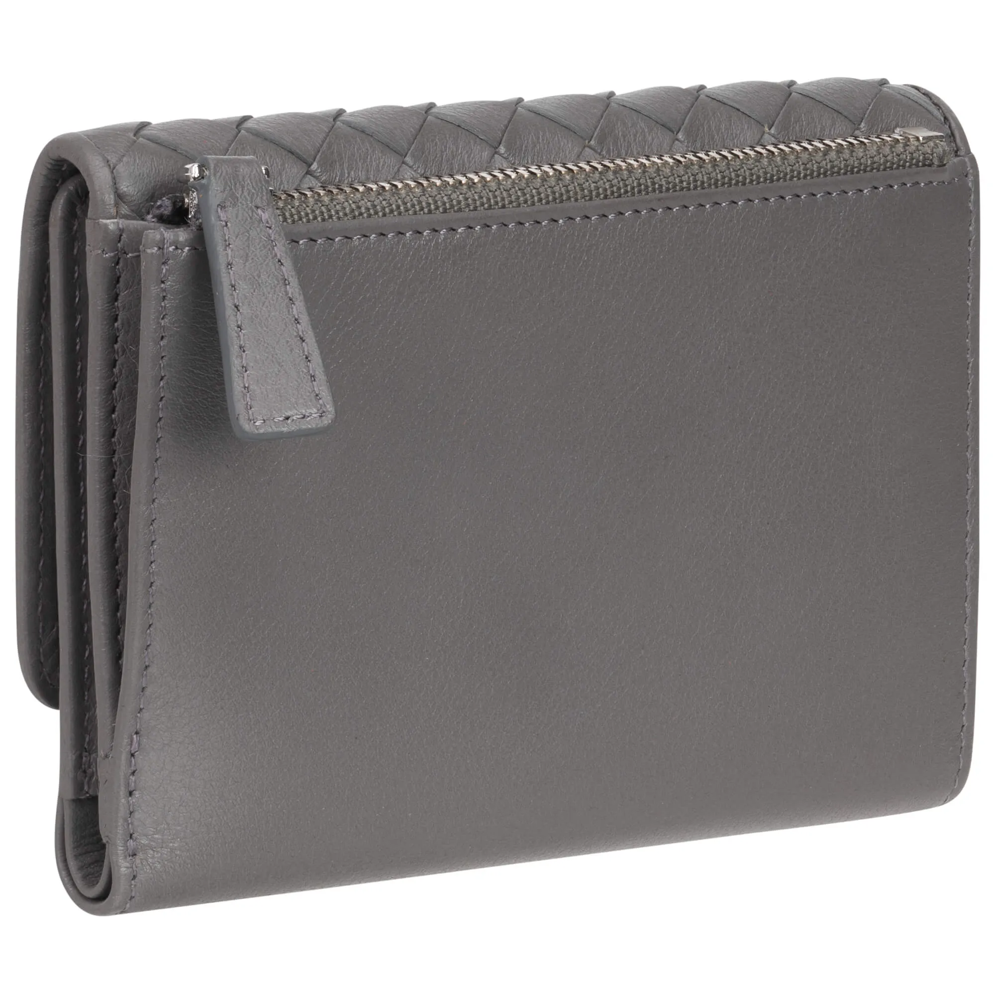 Mancini Basket Weave RFID Secure Medium Clutch Wallet