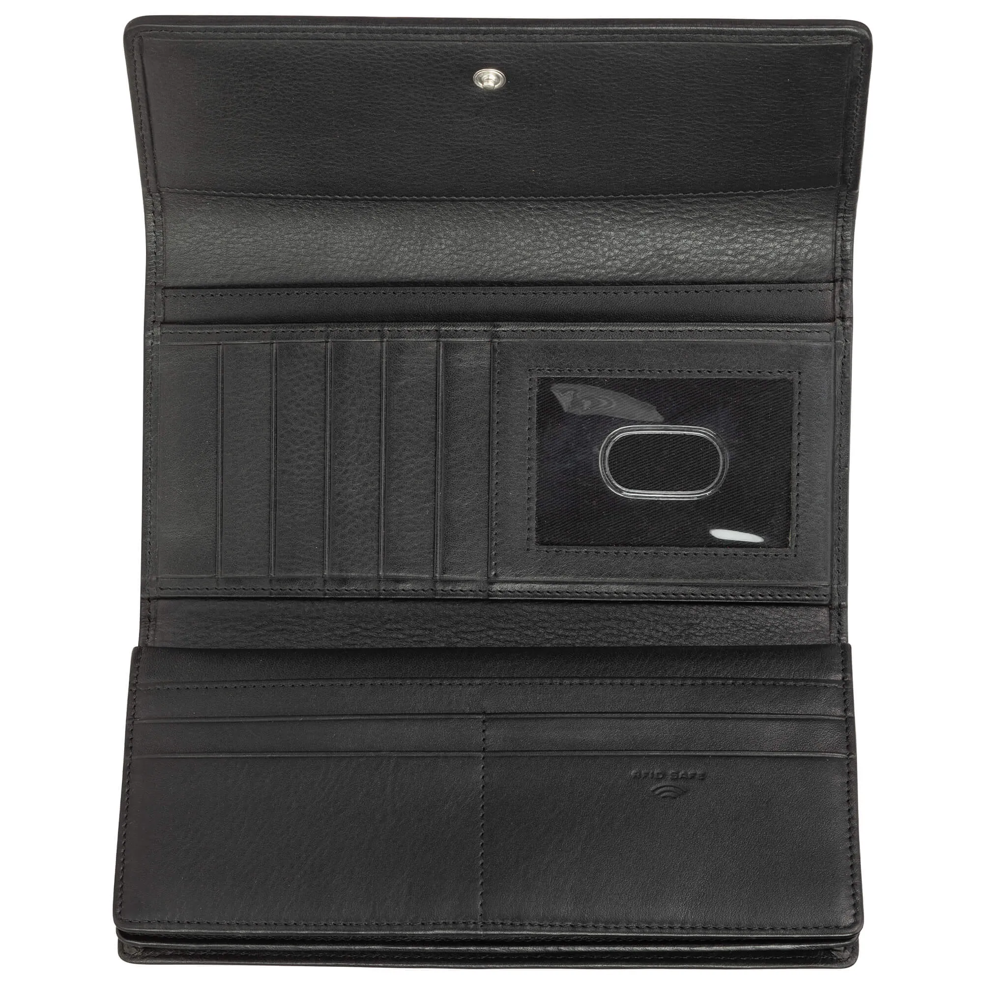 Mancini Basket Weave RFID Secure Quadruple Fold Wallet