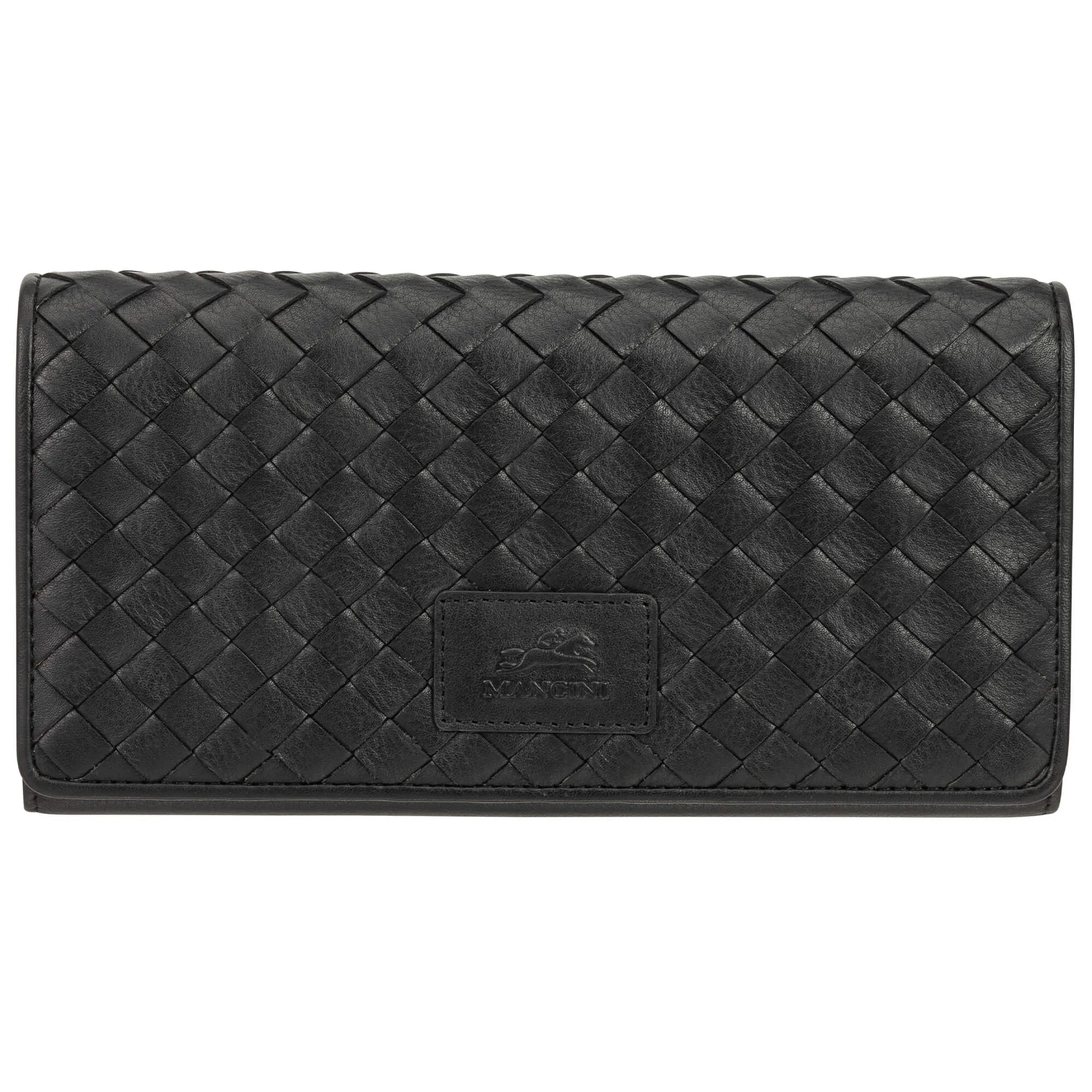 Mancini Basket Weave RFID Secure Trifold Wallet