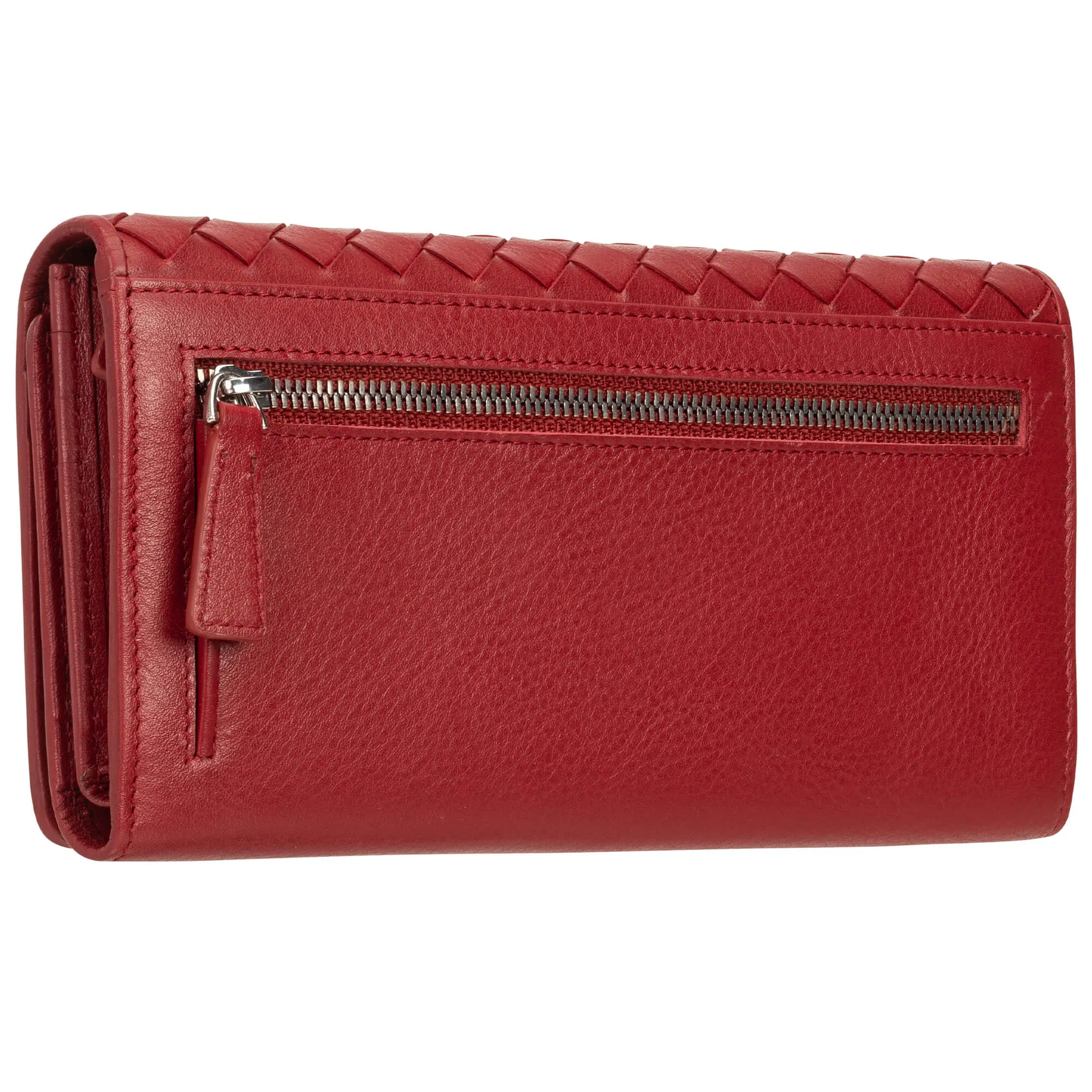 Mancini Basket Weave RFID Secure Trifold Wallet