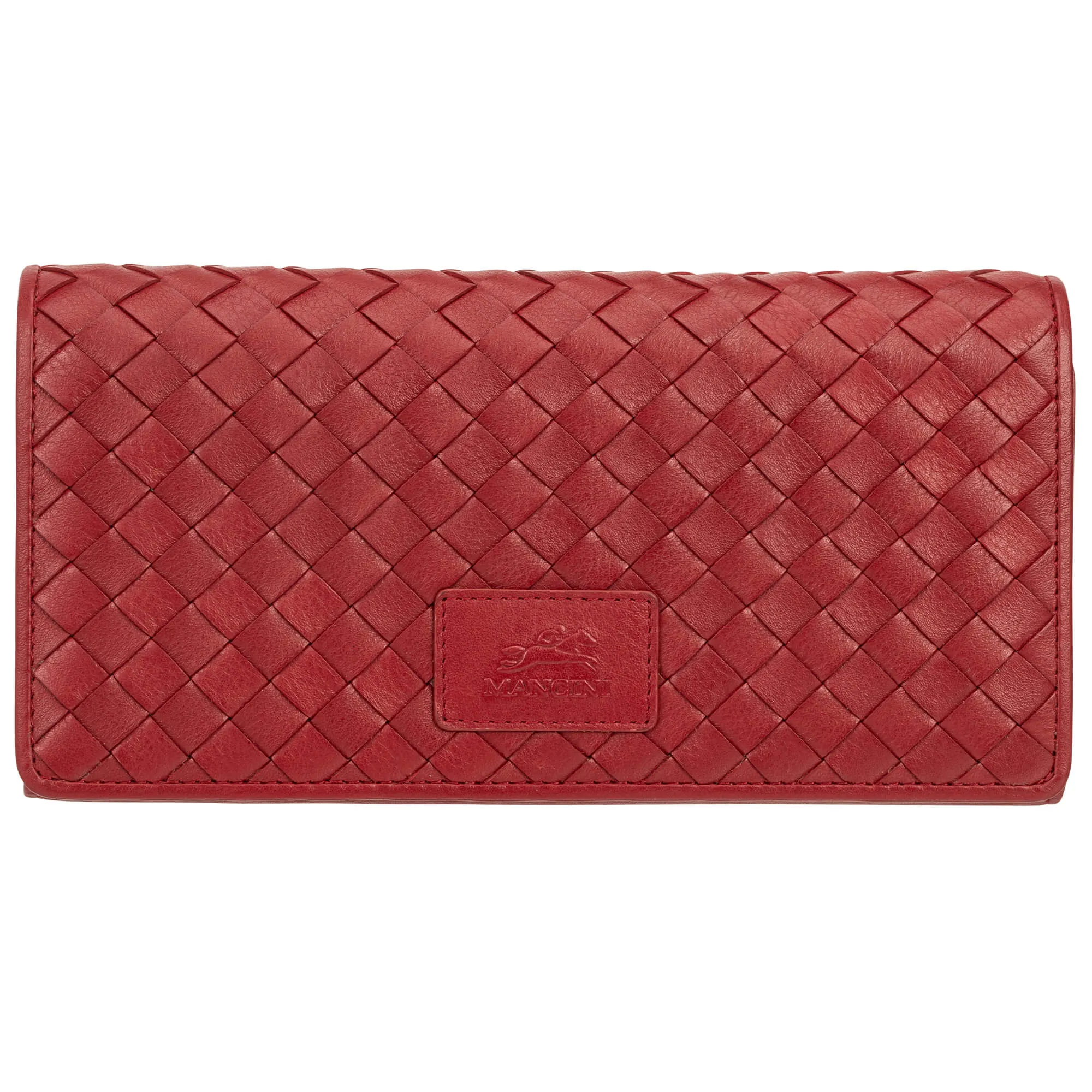 Mancini Basket Weave RFID Secure Trifold Wallet