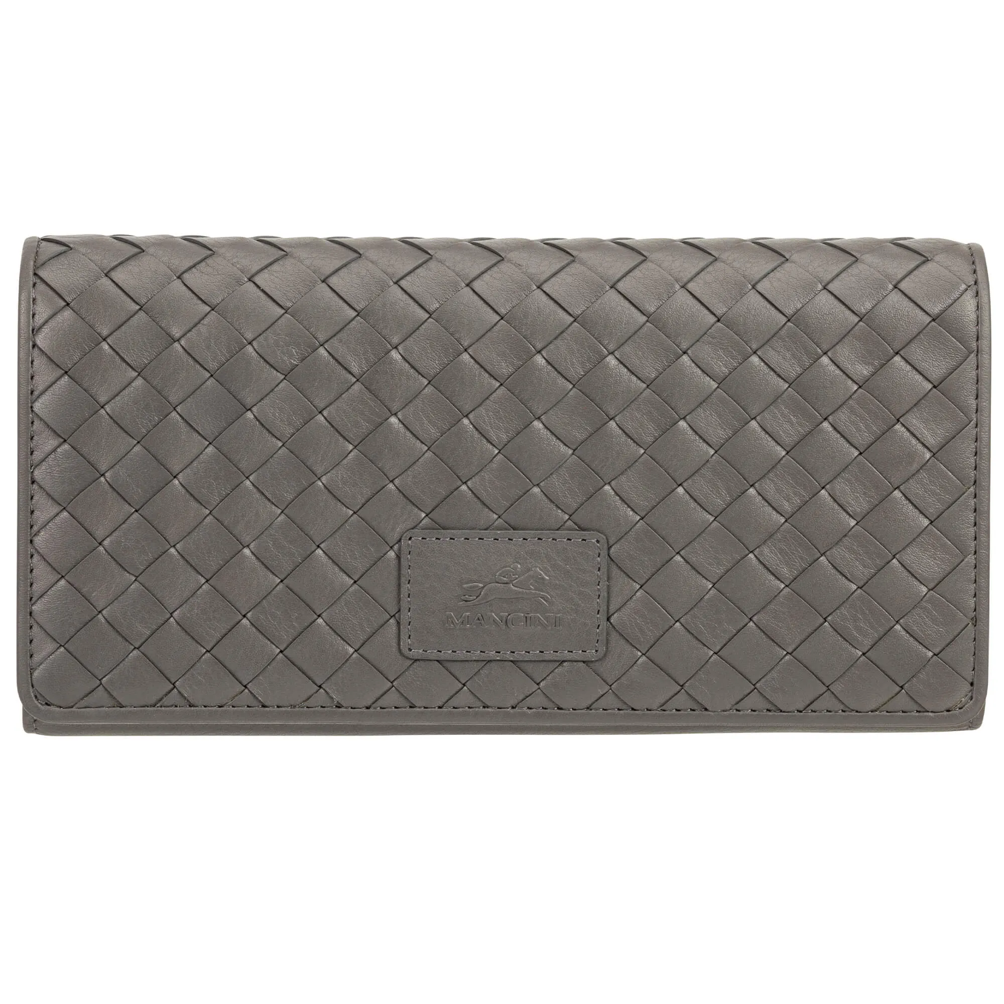 Mancini Basket Weave RFID Secure Trifold Wallet