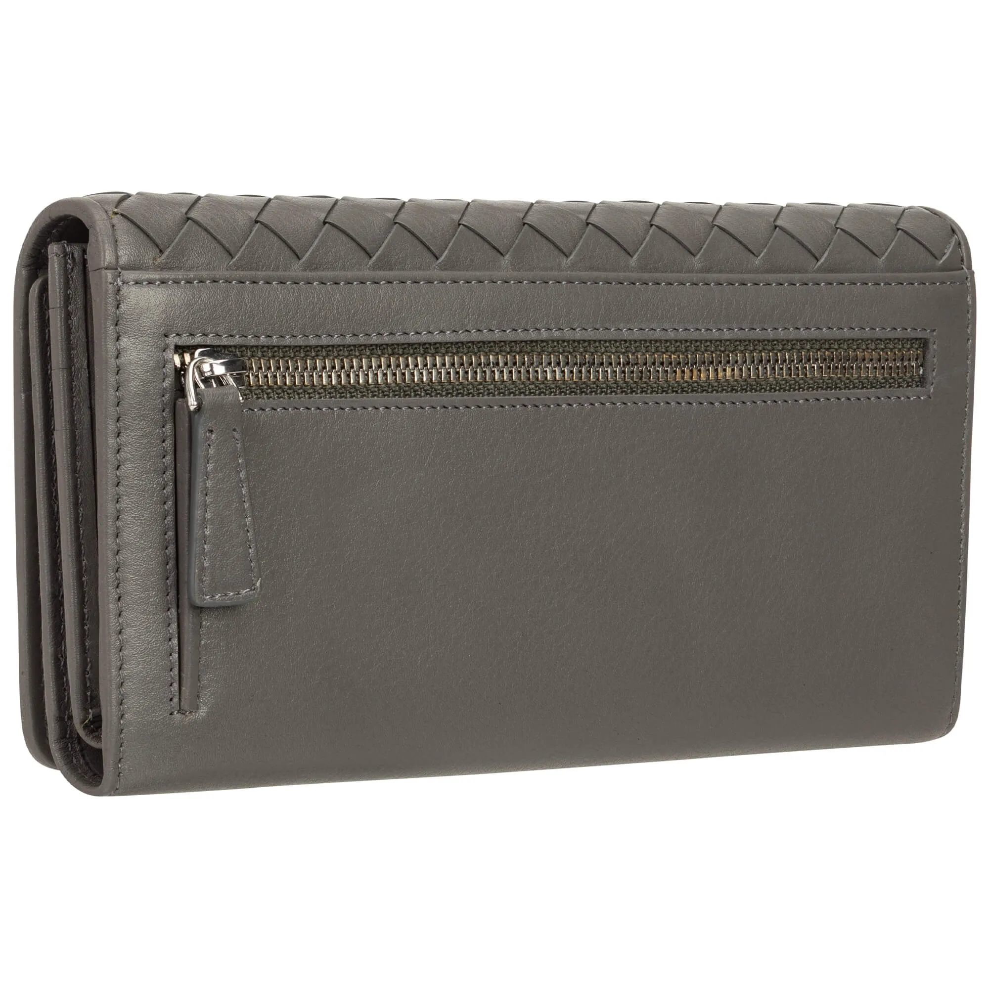 Mancini Basket Weave RFID Secure Trifold Wallet