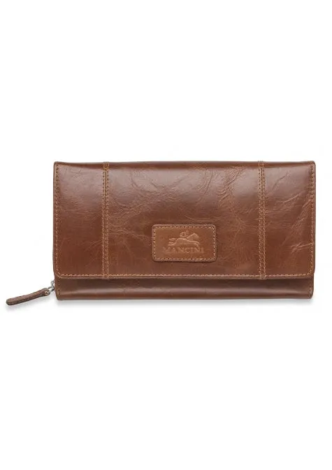 Mancini Casablanca Ladies' RFID Secure Medium Clutch Wallet