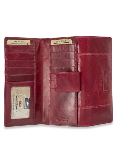 Mancini Casablanca Ladies' RFID Secure Medium Clutch Wallet