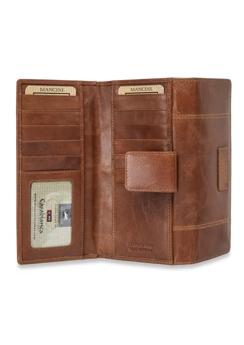 Mancini Casablanca Ladies' RFID Secure Medium Clutch Wallet