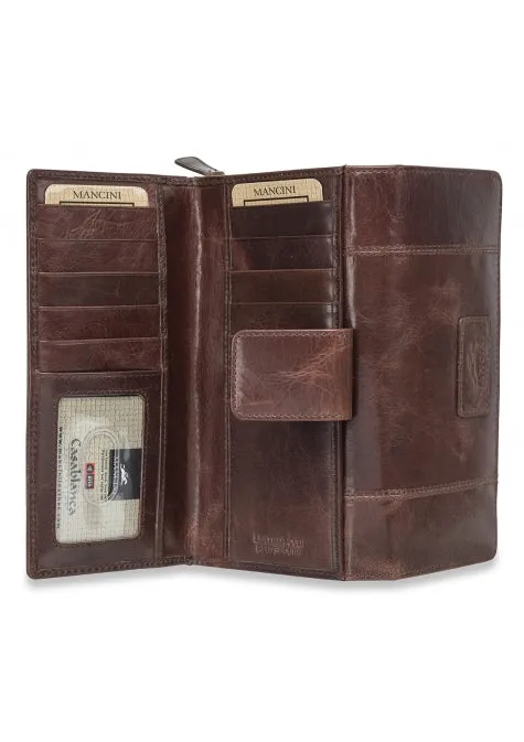 Mancini Casablanca Ladies' RFID Secure Medium Clutch Wallet