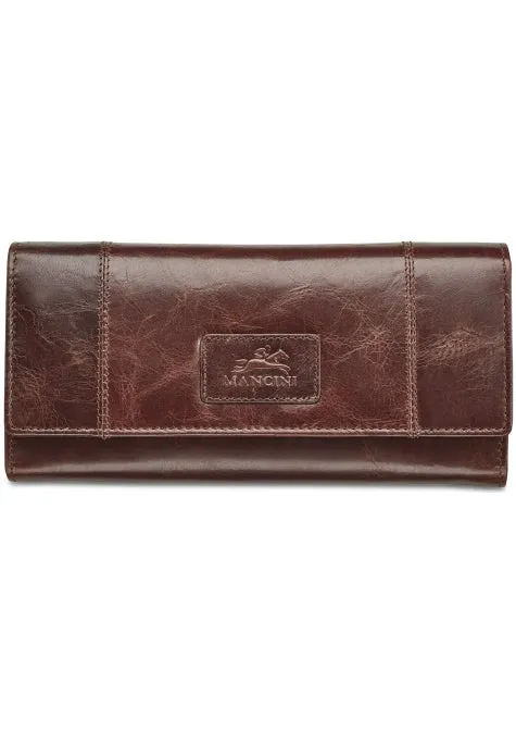 Mancini Casablanca Ladies' RFID Secure Trifold Wallet