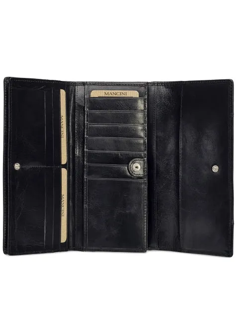 Mancini Casablanca Ladies' RFID Secure Trifold Wallet