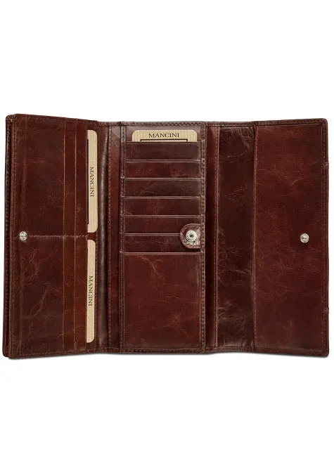 Mancini Casablanca Ladies' RFID Secure Trifold Wallet