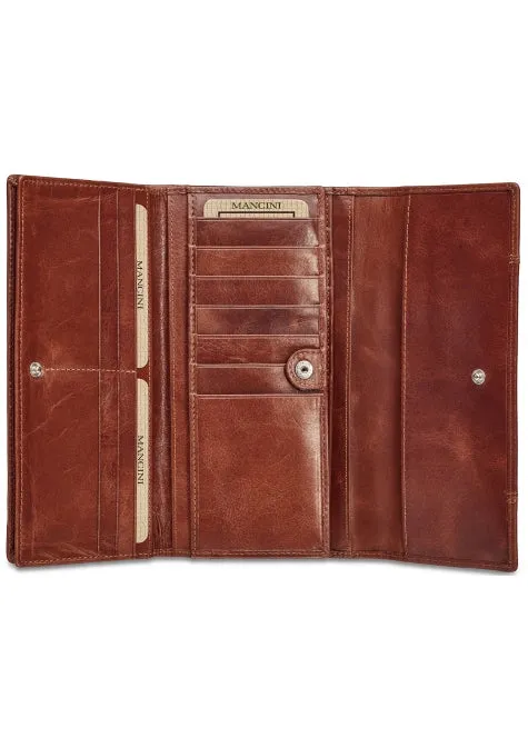 Mancini Casablanca Ladies' RFID Secure Trifold Wallet