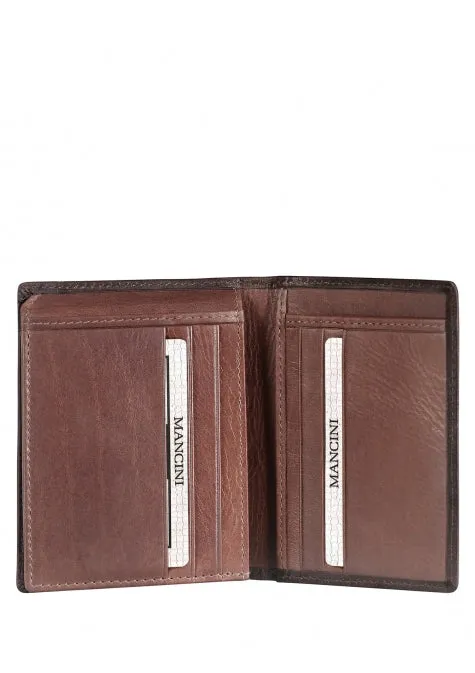 Mancini Casablanca Men's Unique Vertical Wing Wallet