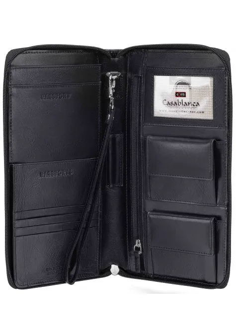 Mancini Casablanca RFID Secure Deluxe Passport / Travel Organizer