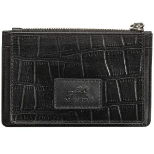 Mancini Croco RFID Secure Card Case and Coin Pocket