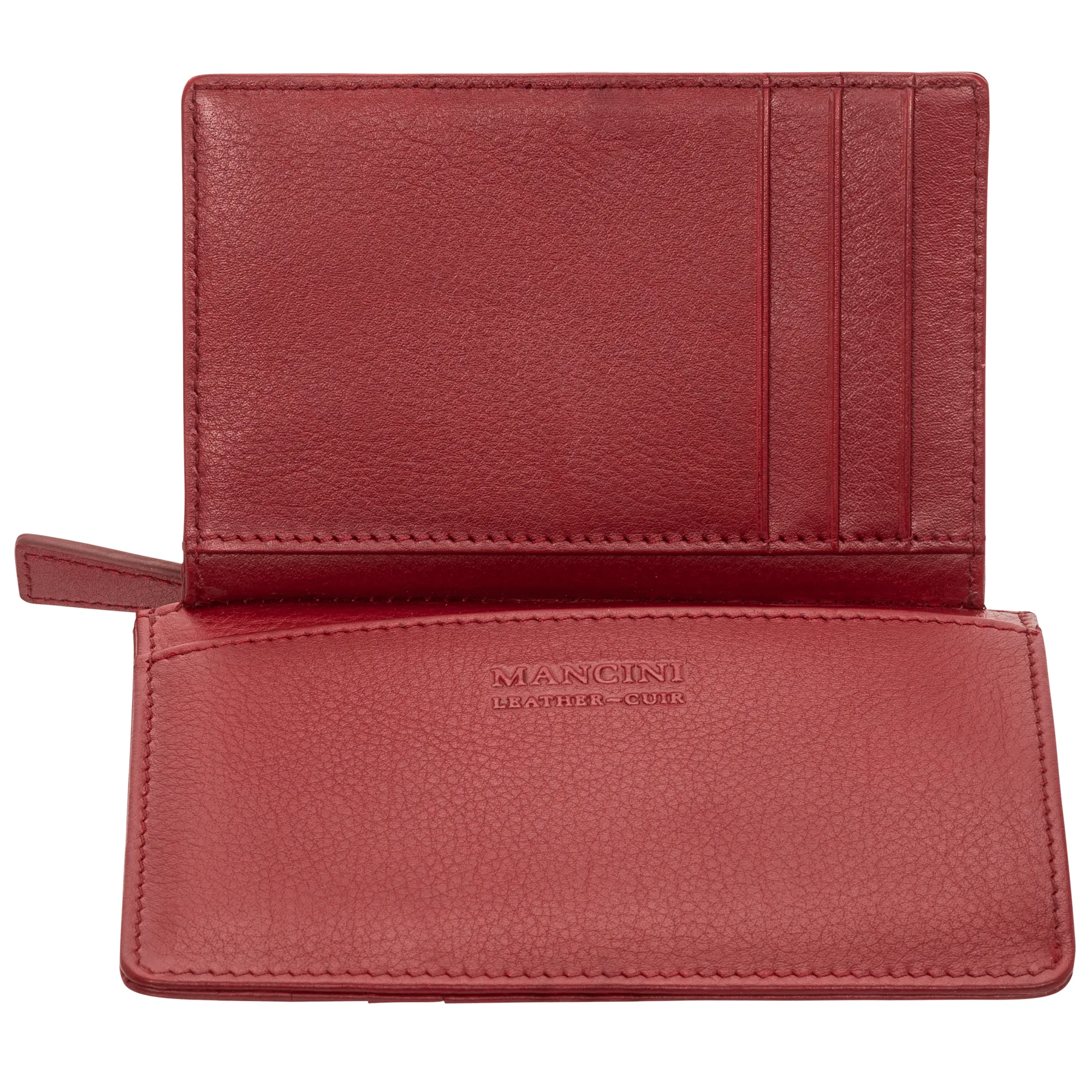 Mancini Croco RFID Secure Card Case and Coin Pocket