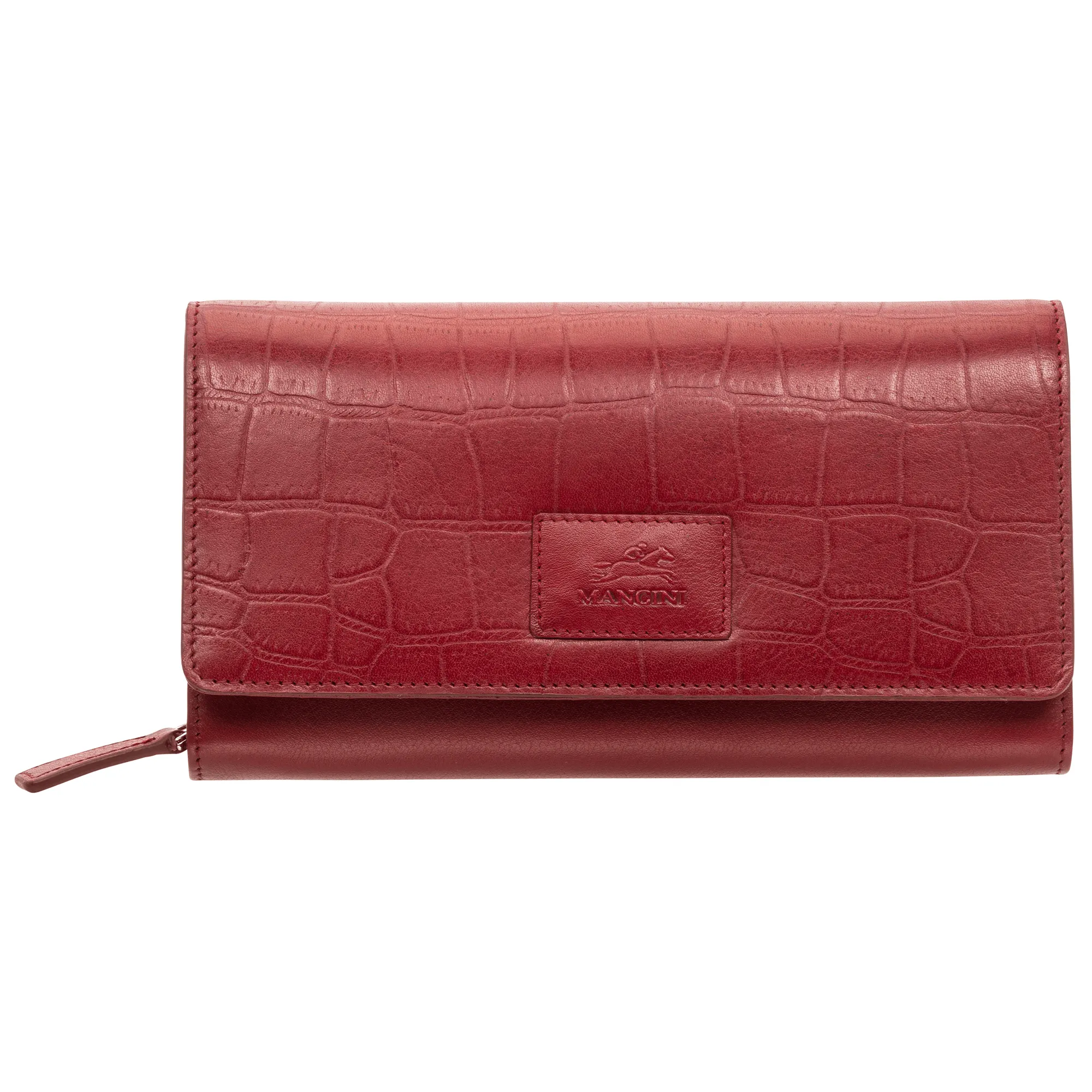 Mancini Croco RFID Secure Clutch Wallet