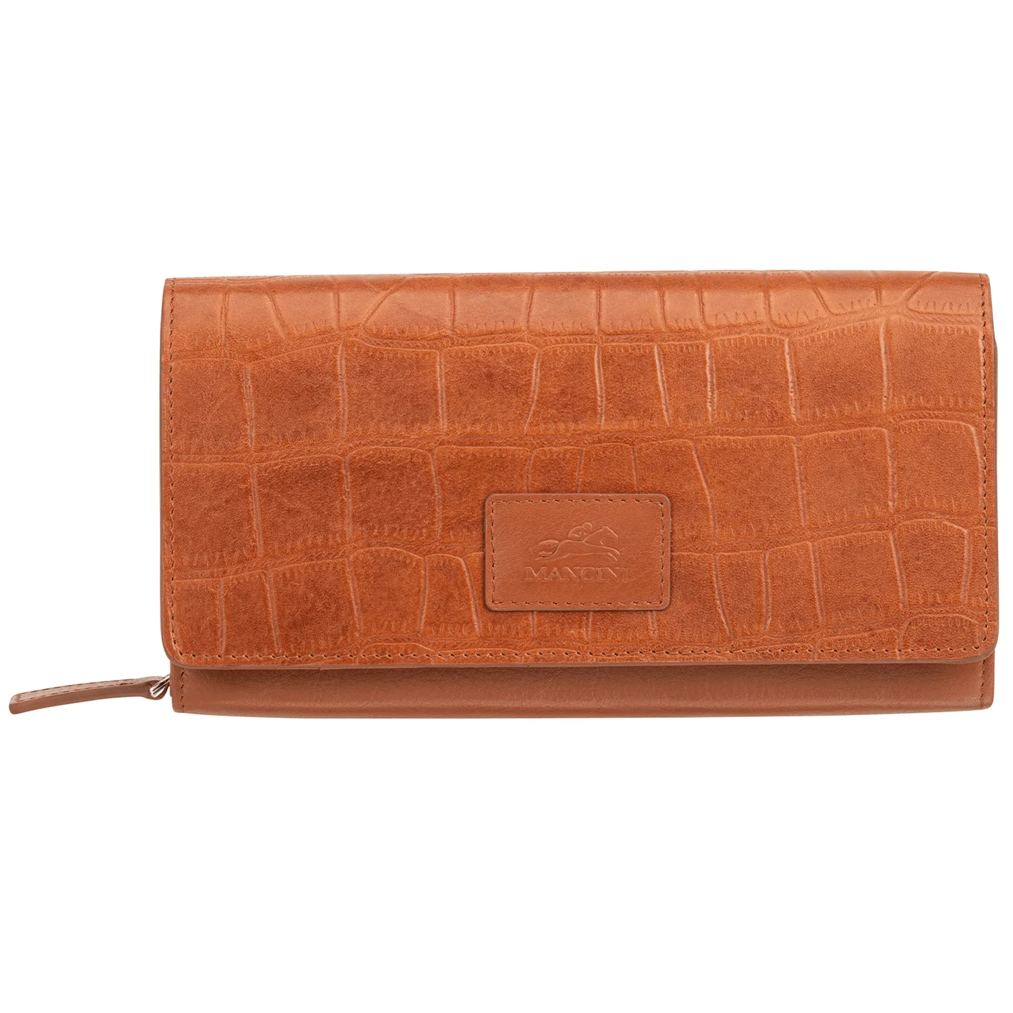 Mancini Croco RFID Secure Clutch Wallet