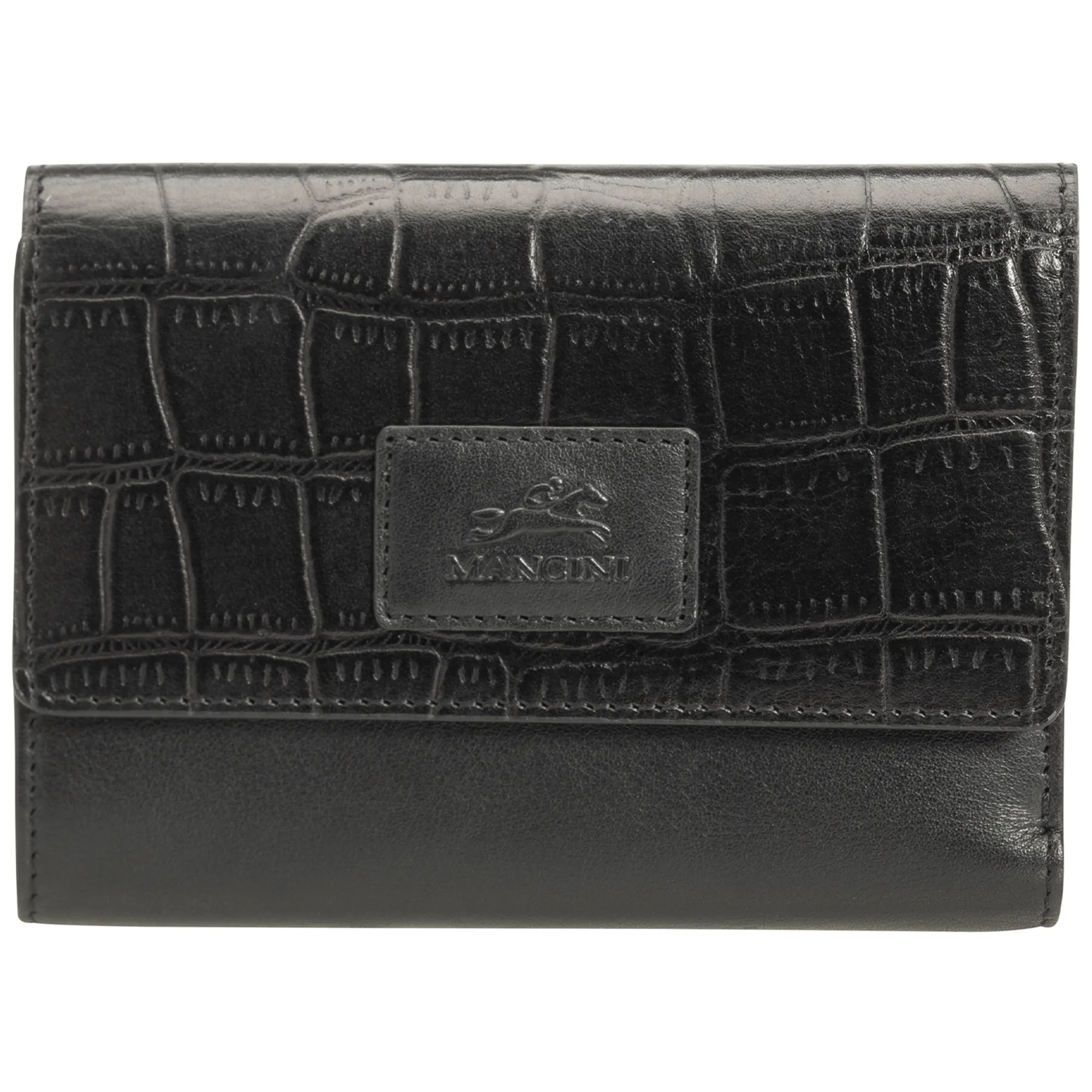 Mancini Croco RFID Secure Medium Clutch Wallet