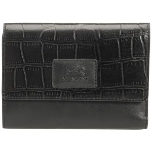 Mancini Croco RFID Secure Medium Clutch Wallet
