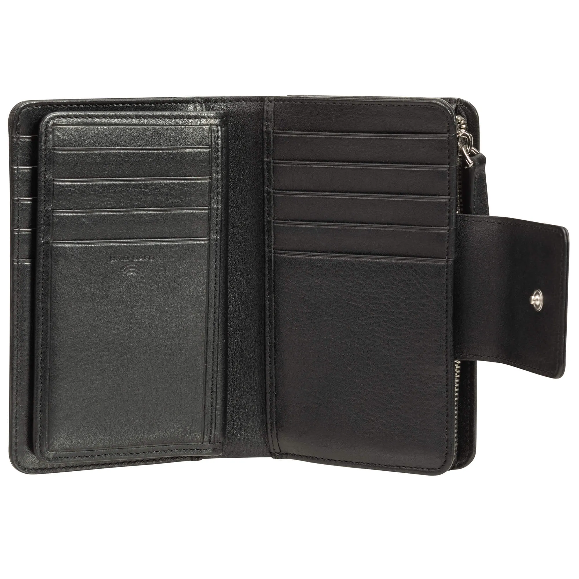 Mancini Croco RFID Secure Medium Clutch Wallet