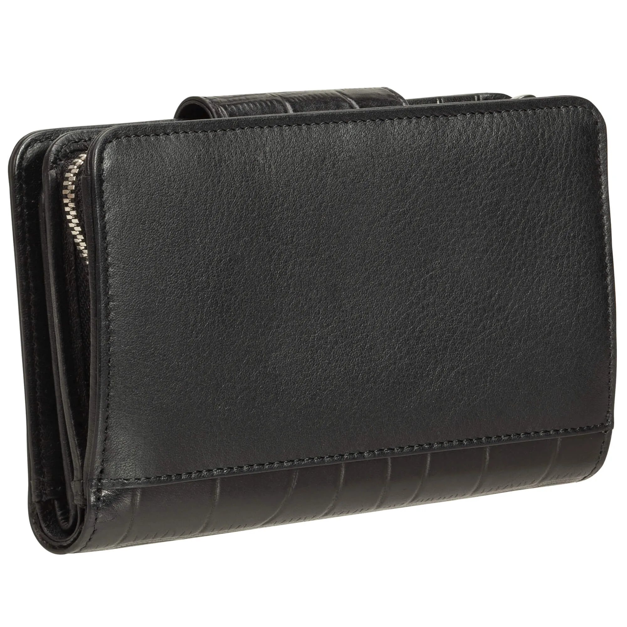 Mancini Croco RFID Secure Medium Clutch Wallet