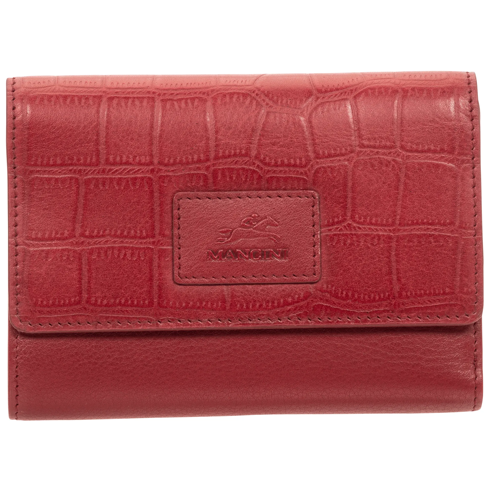 Mancini Croco RFID Secure Medium Clutch Wallet
