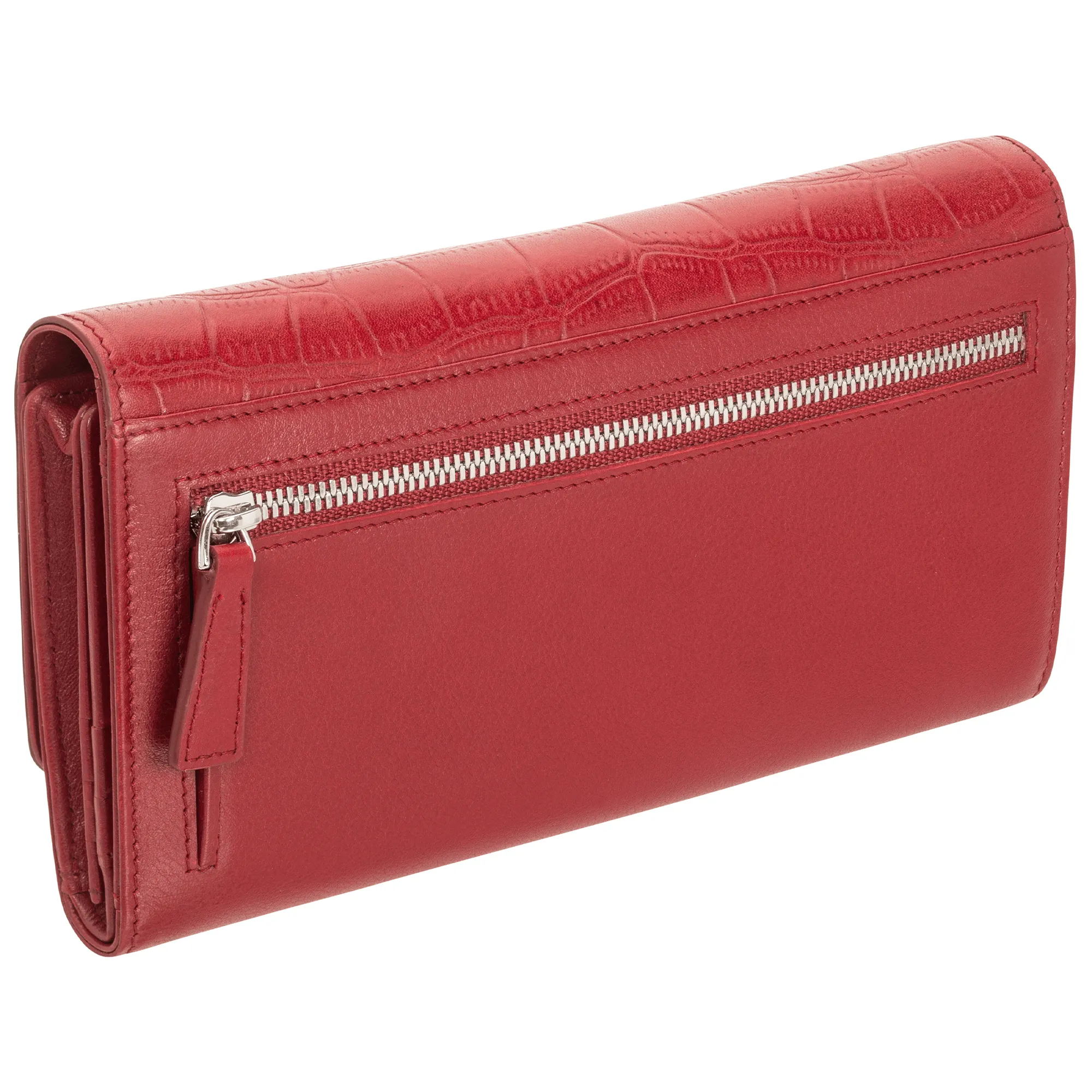 Mancini Croco RFID Secure Quadruple Fold Wallet
