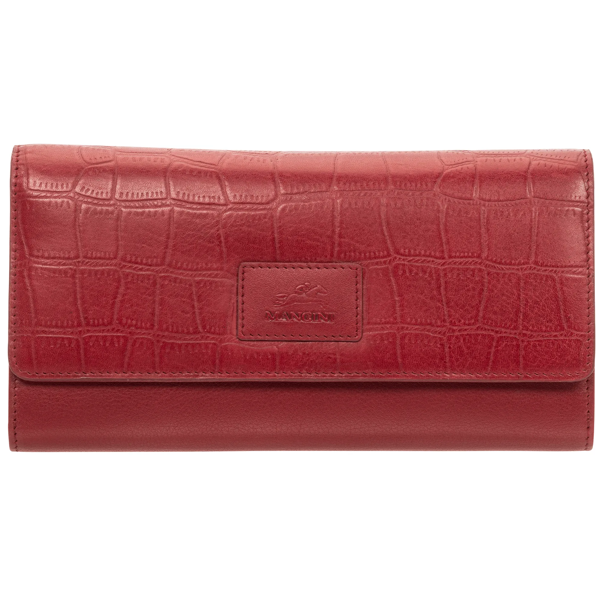 Mancini Croco RFID Secure Quadruple Fold Wallet