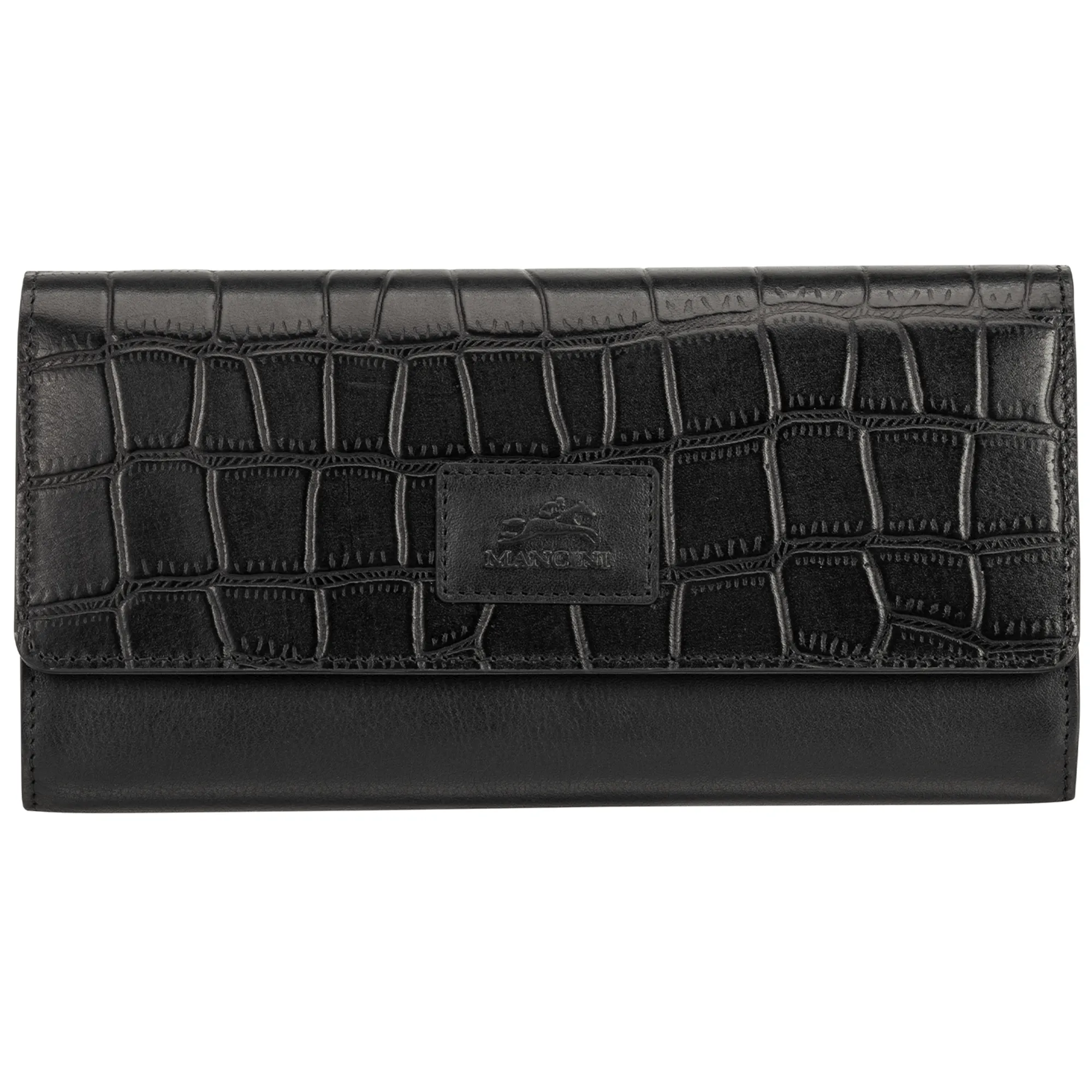 Mancini Croco RFID Secure Quadruple Fold Wallet