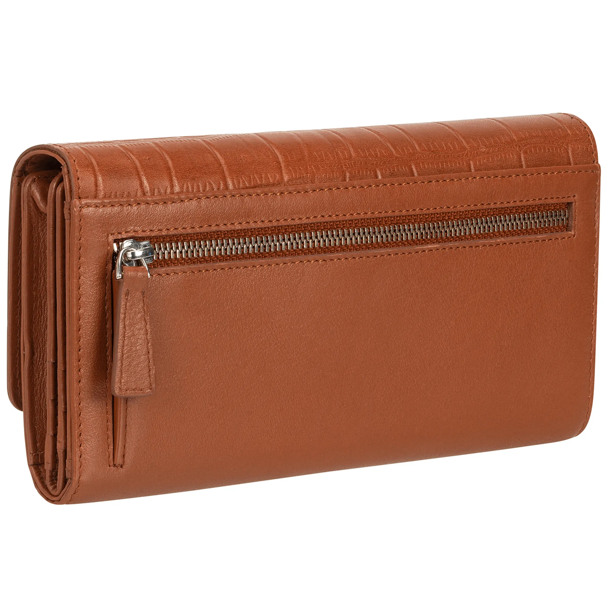 Mancini Croco RFID Secure Quadruple Fold Wallet