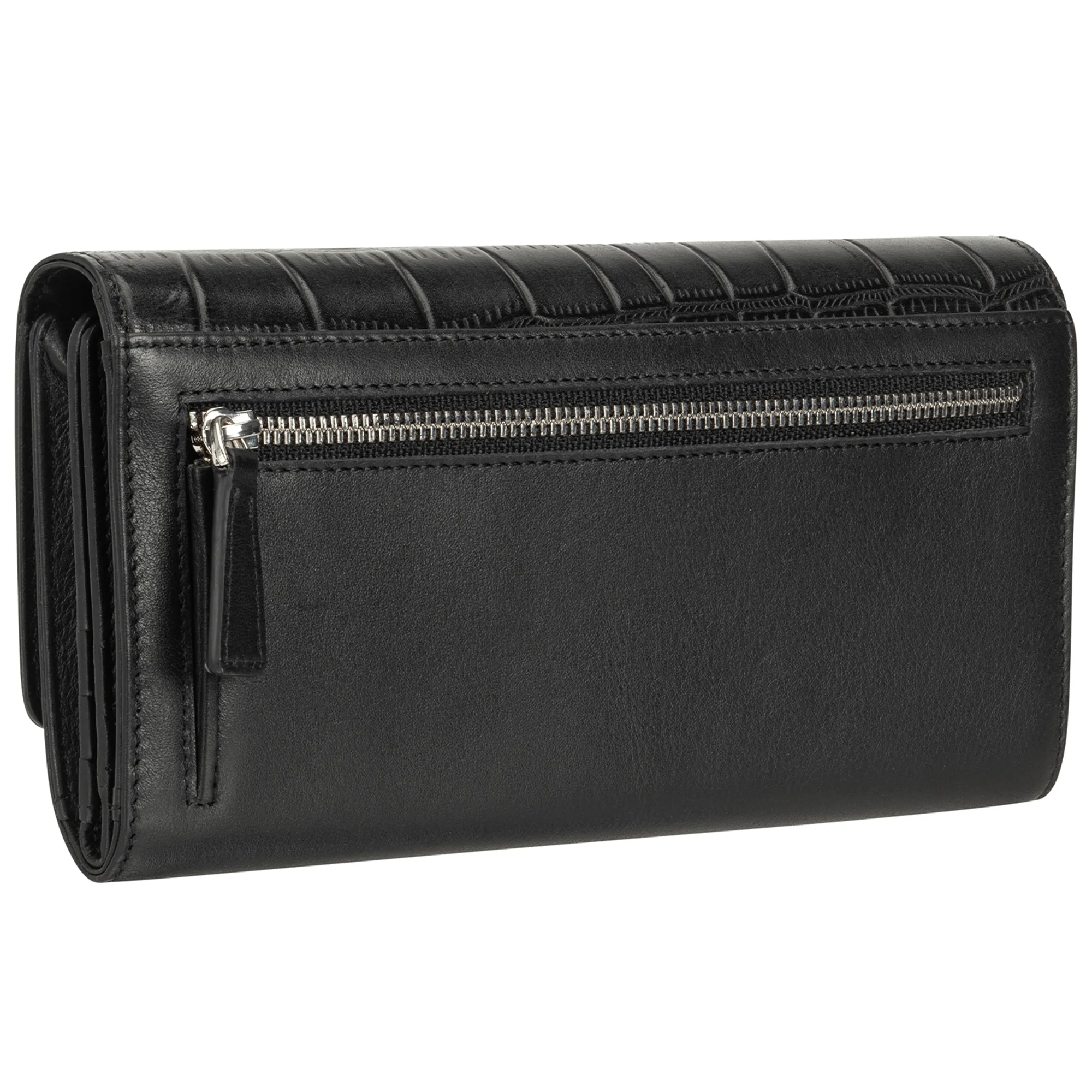 Mancini Croco RFID Secure Quadruple Fold Wallet