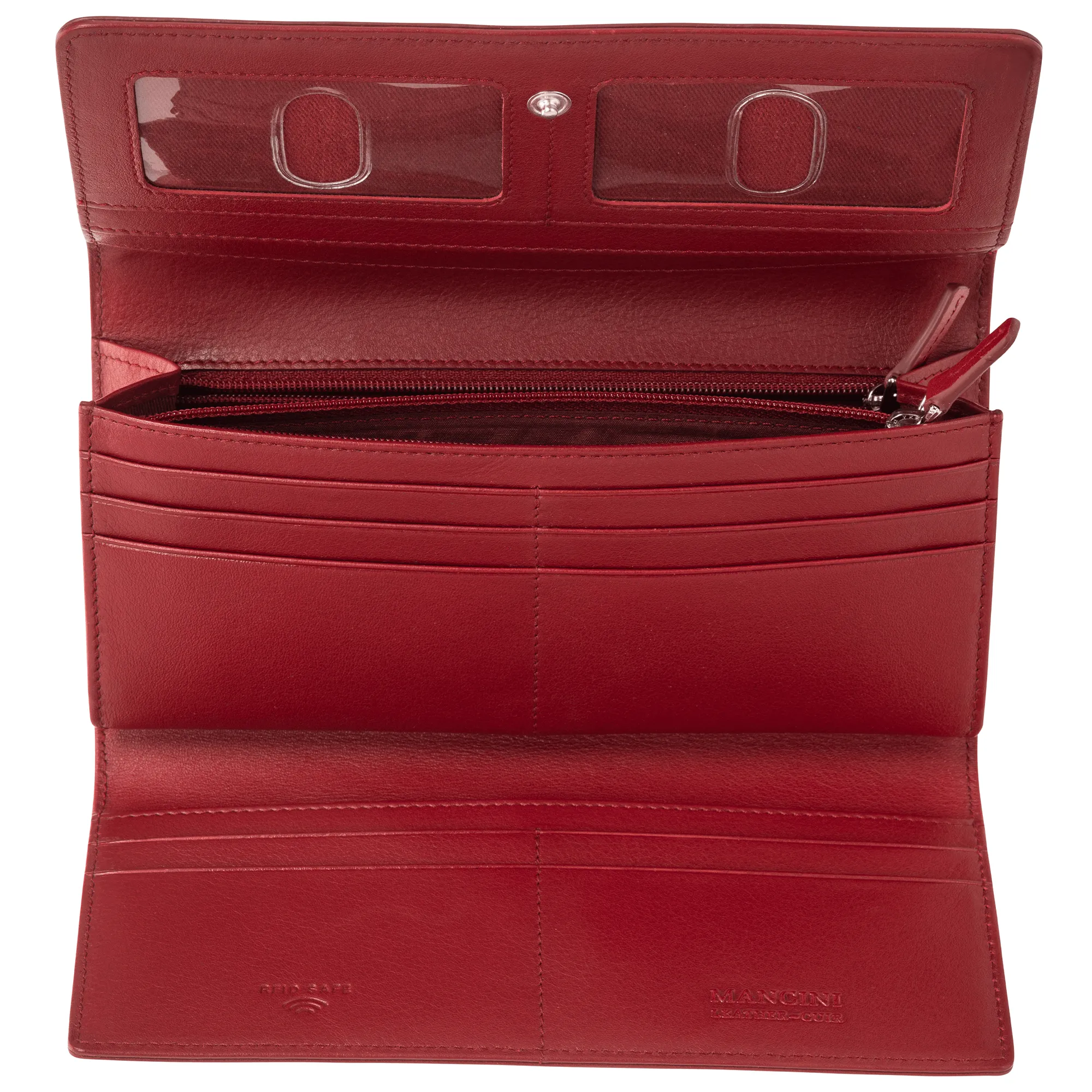 Mancini Croco RFID Secure Trifold Wallet