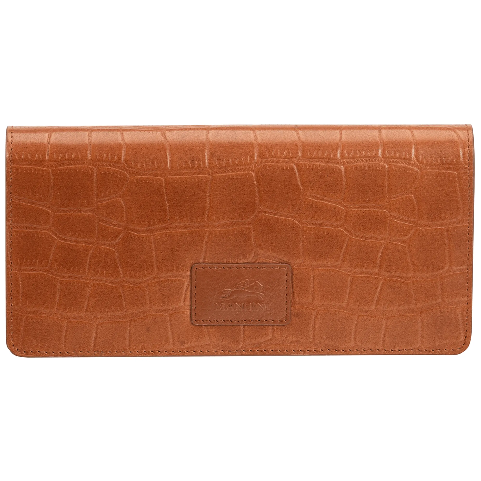 Mancini Croco RFID Secure Trifold Wallet