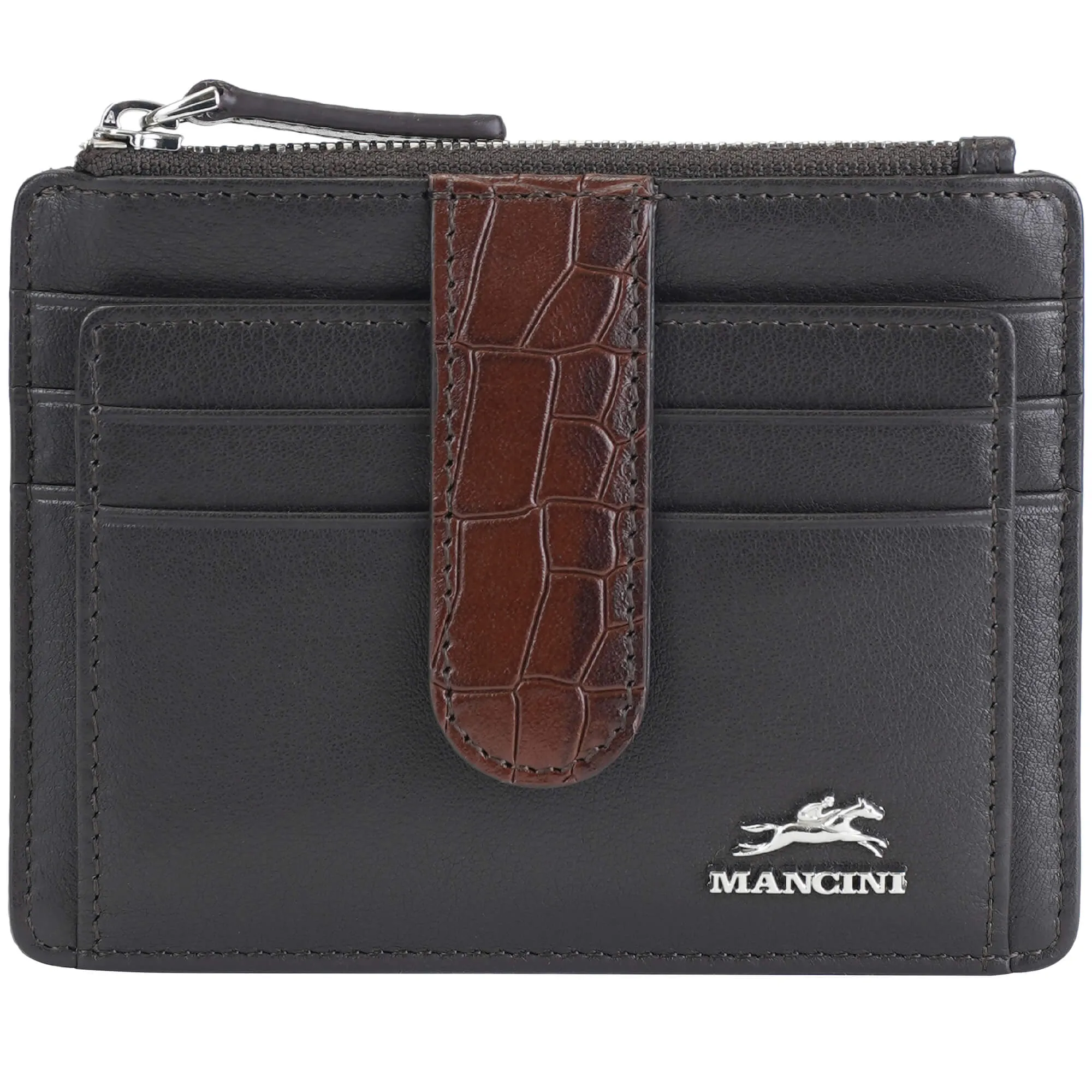 Mancini Croco2 Women's Card Case with Enhanced RFID Protection