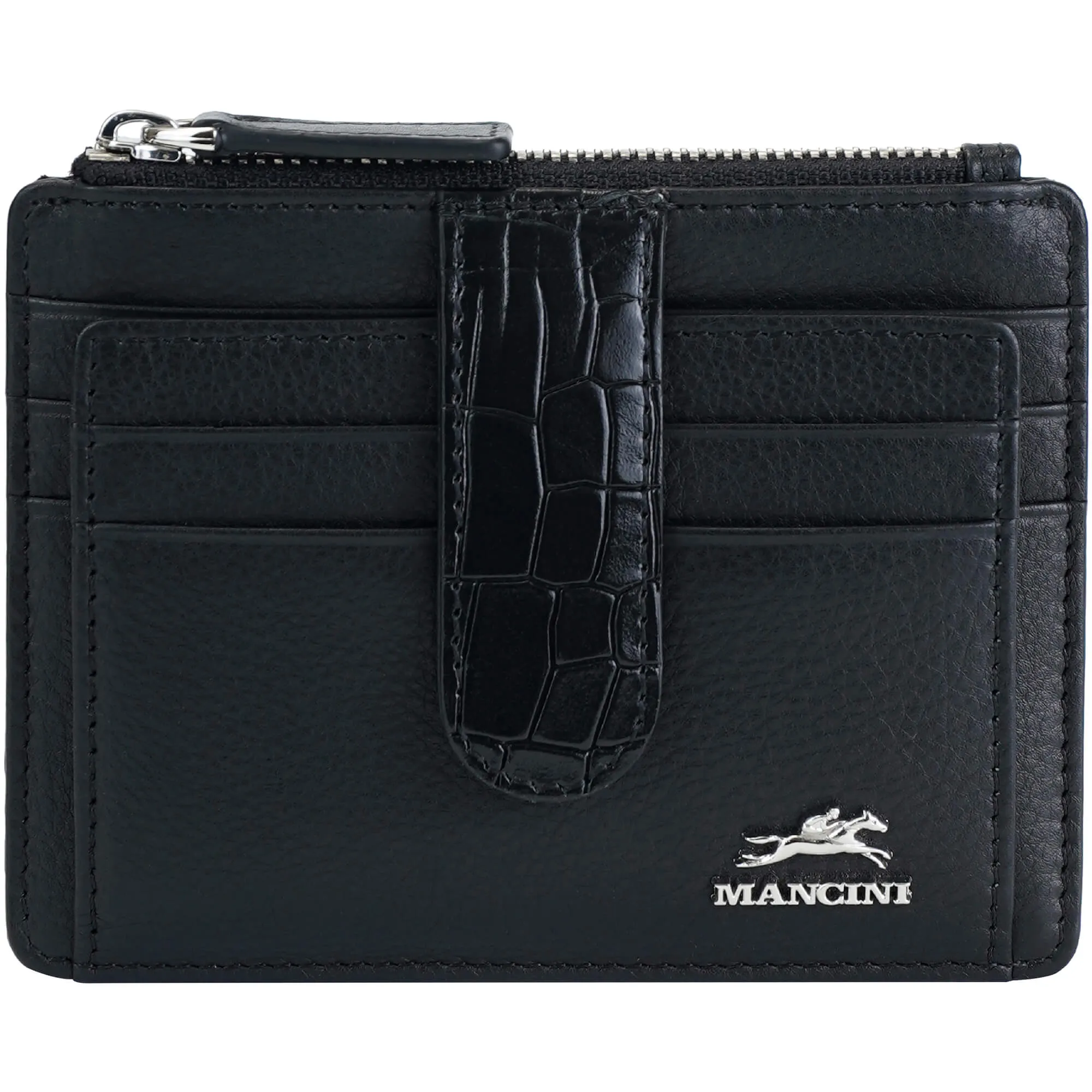 Mancini Croco2 Women's Card Case with Enhanced RFID Protection