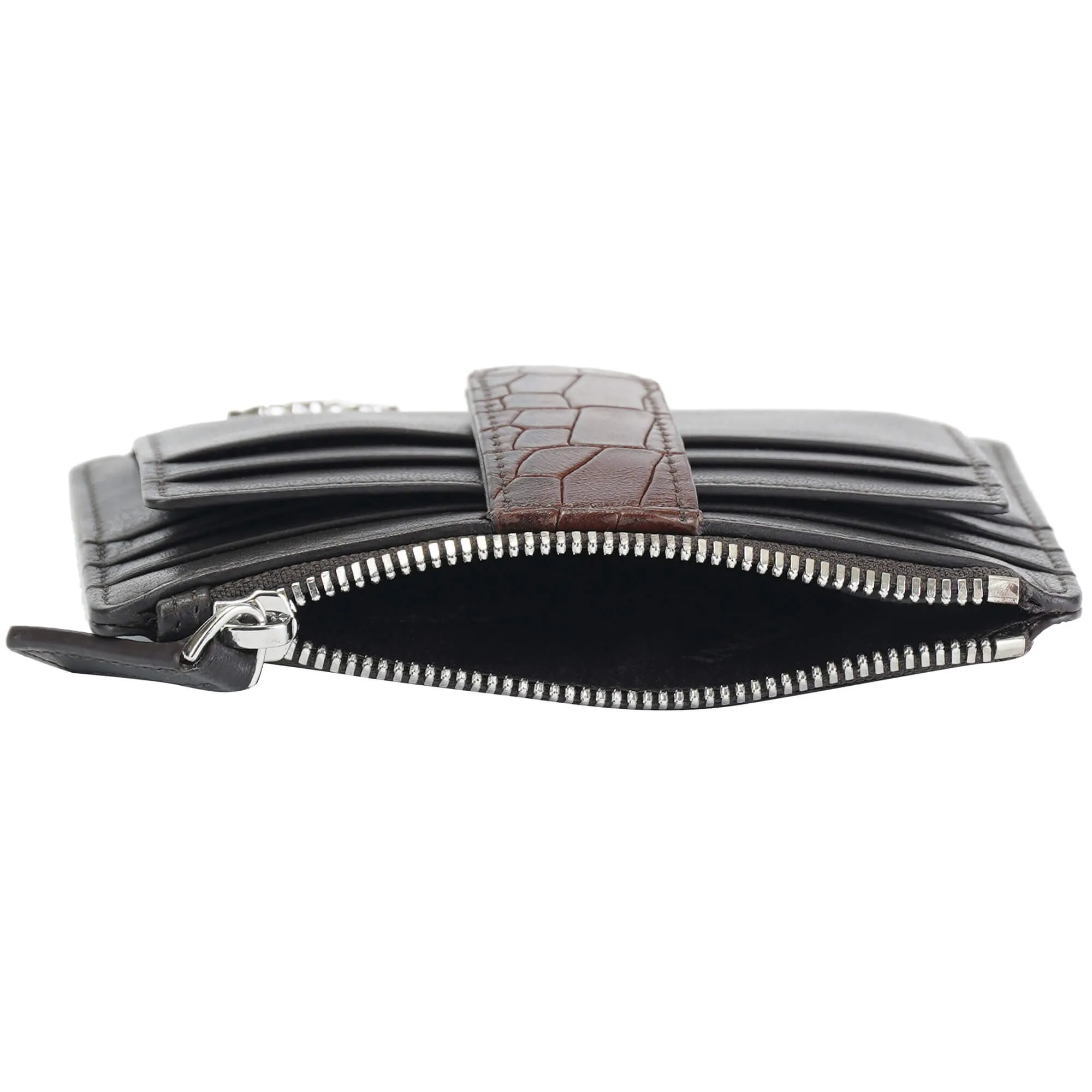 Mancini Croco2 Women's Card Case with Enhanced RFID Protection