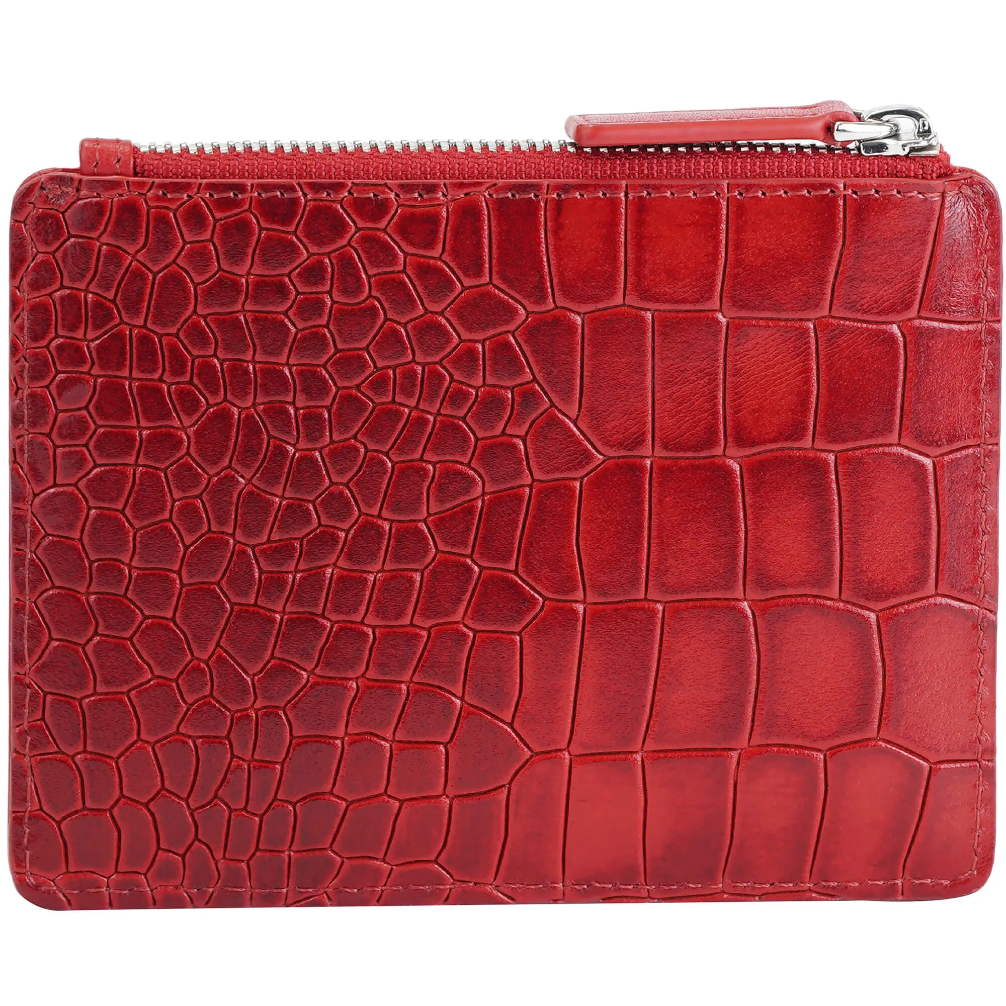 Mancini Croco2 Women's Card Case with Enhanced RFID Protection
