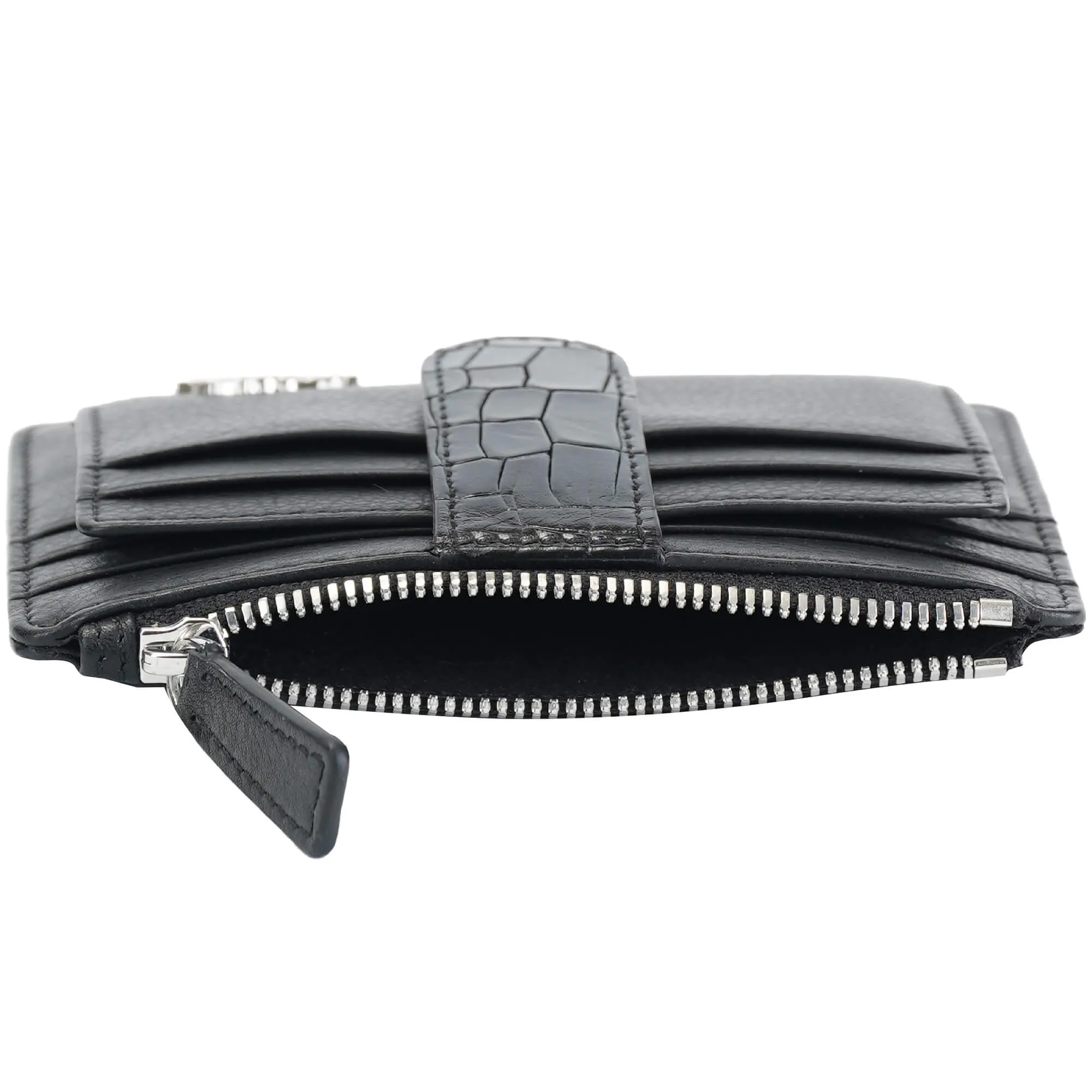 Mancini Croco2 Women's Card Case with Enhanced RFID Protection
