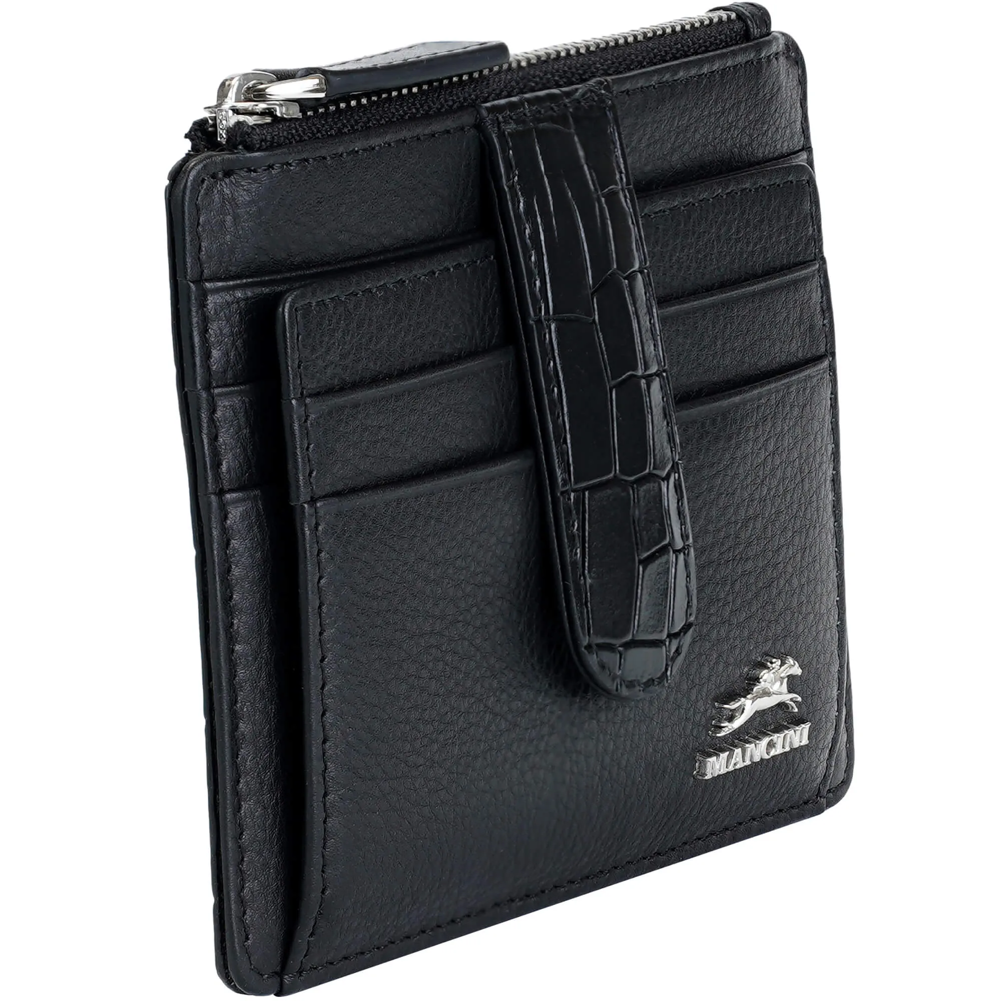 Mancini Croco2 Women's Card Case with Enhanced RFID Protection