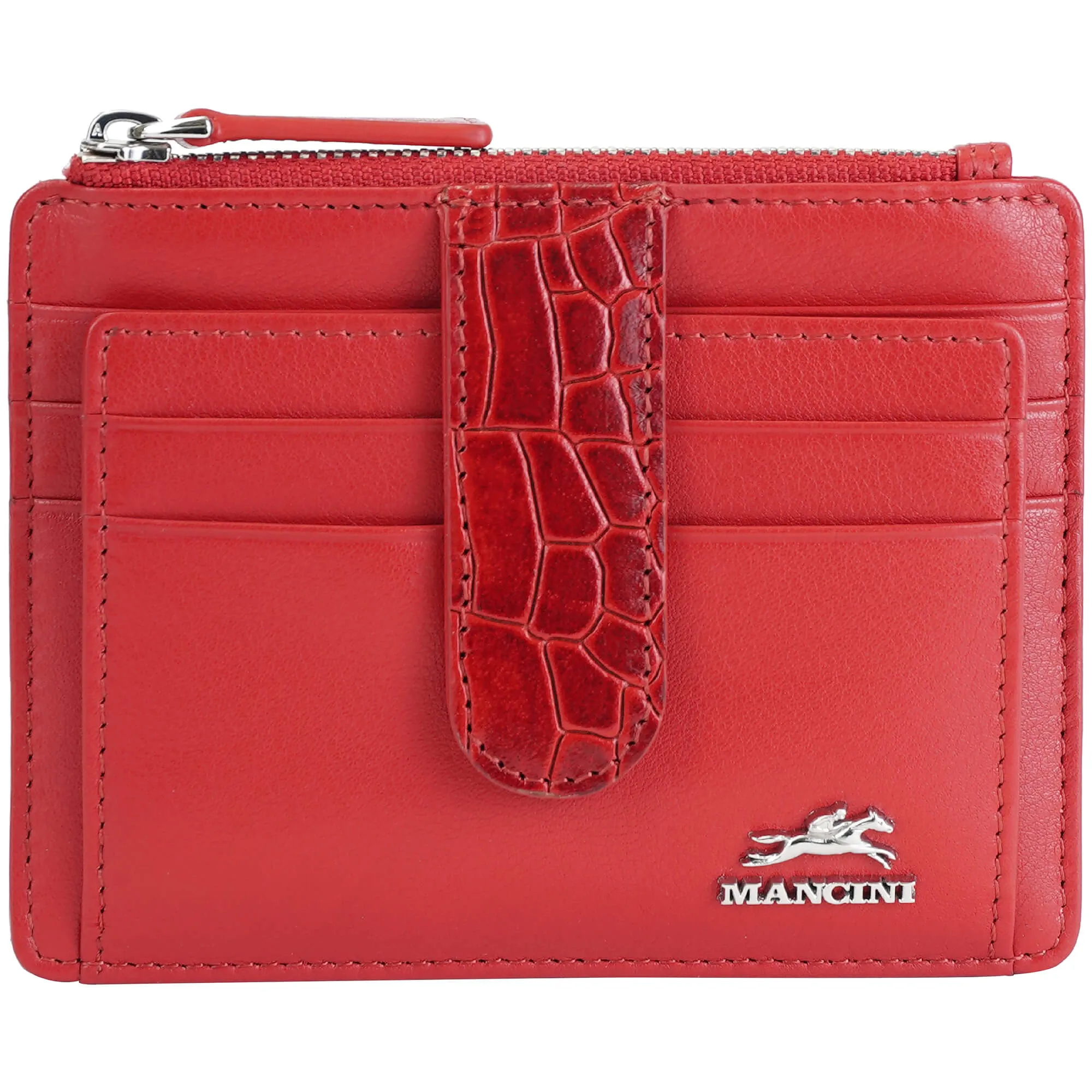 Mancini Croco2 Women's Card Case with Enhanced RFID Protection