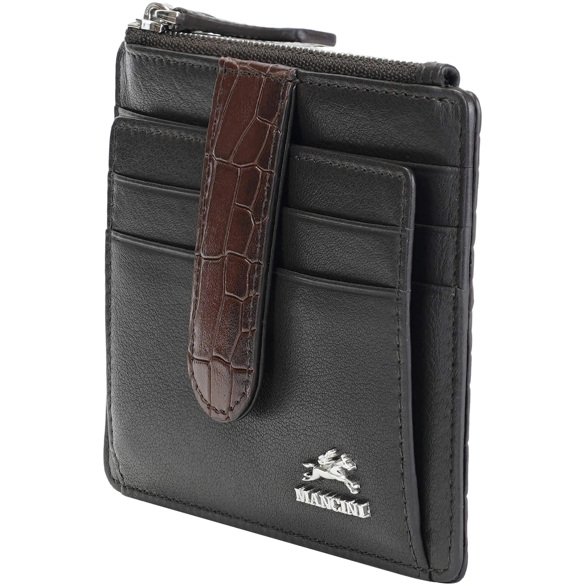 Mancini Croco2 Women's Card Case with Enhanced RFID Protection