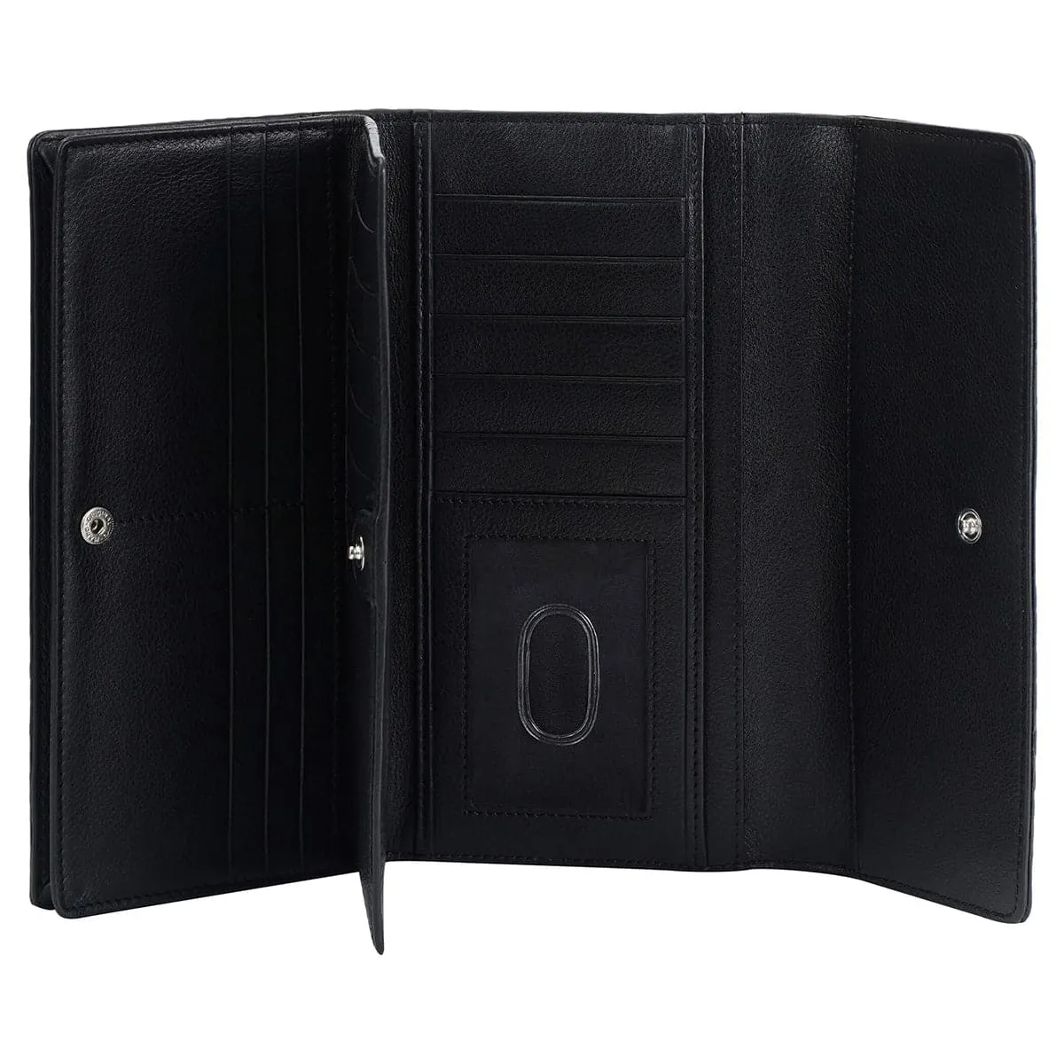 Mancini Croco2 Women's Quad Fold Wallet with Enhanced RFID Security