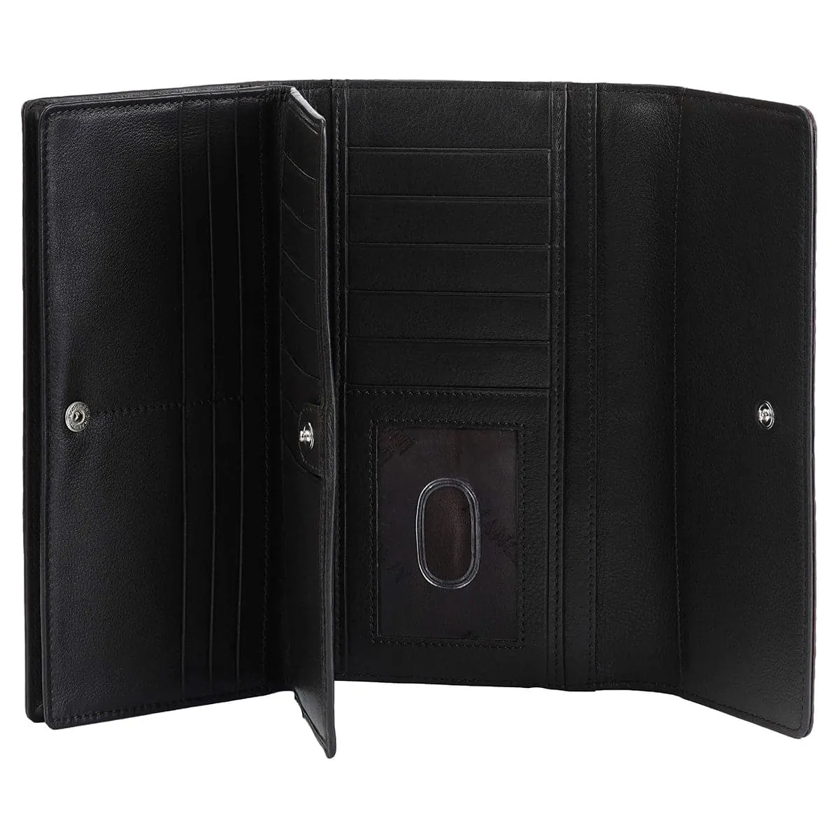 Mancini Croco2 Women's Quad Fold Wallet with Enhanced RFID Security